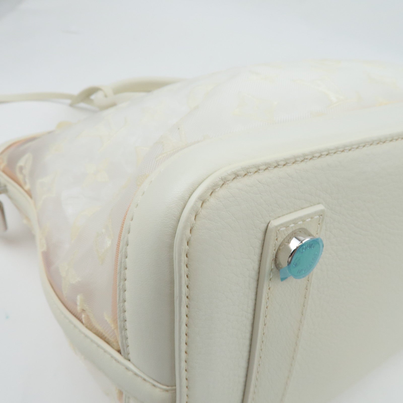 Louis Vuitton Monogram Transparence Lock It Hand Bag White M40699 FO1112 *Dust Bag, Key Lock, Crochette