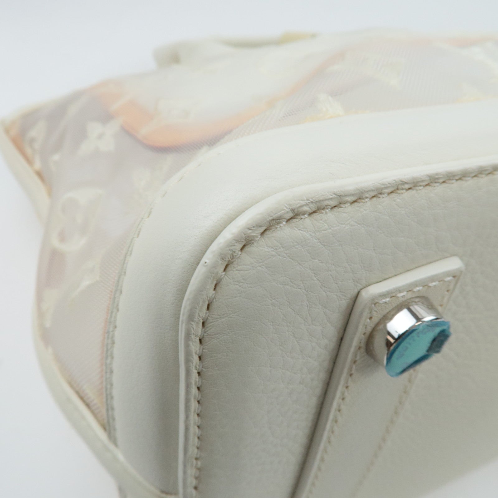 Louis Vuitton Monogram Transparence Lock It Hand Bag White M40699 FO1112 *Dust Bag, Key Lock, Crochette