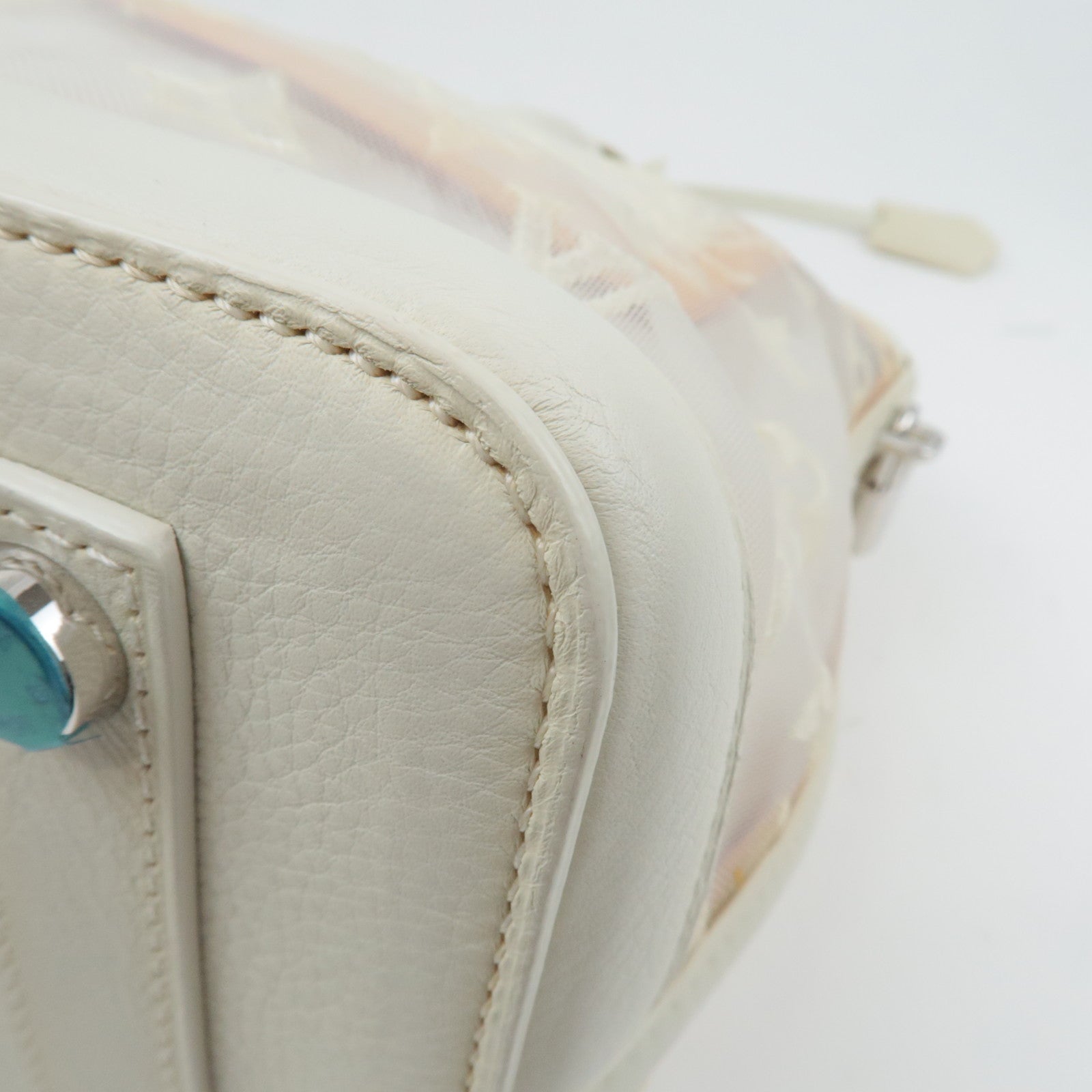 Louis Vuitton Monogram Transparence Lock It Hand Bag White M40699 FO1112 *Dust Bag, Key Lock, Crochette