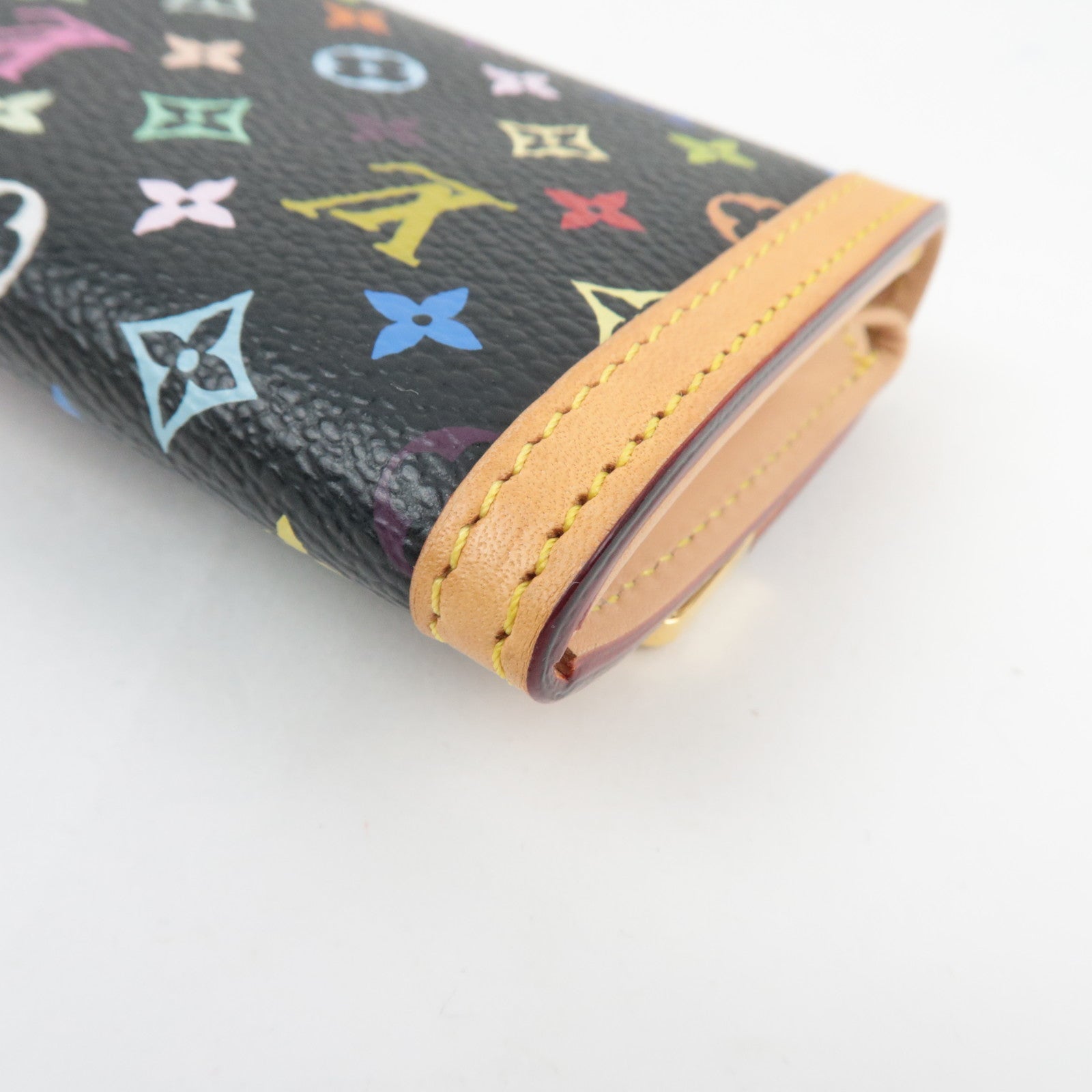 Louis Vuitton Monogram Multicolor Porte Monnaie Plat Small Wallet Noir M92656 MI0026