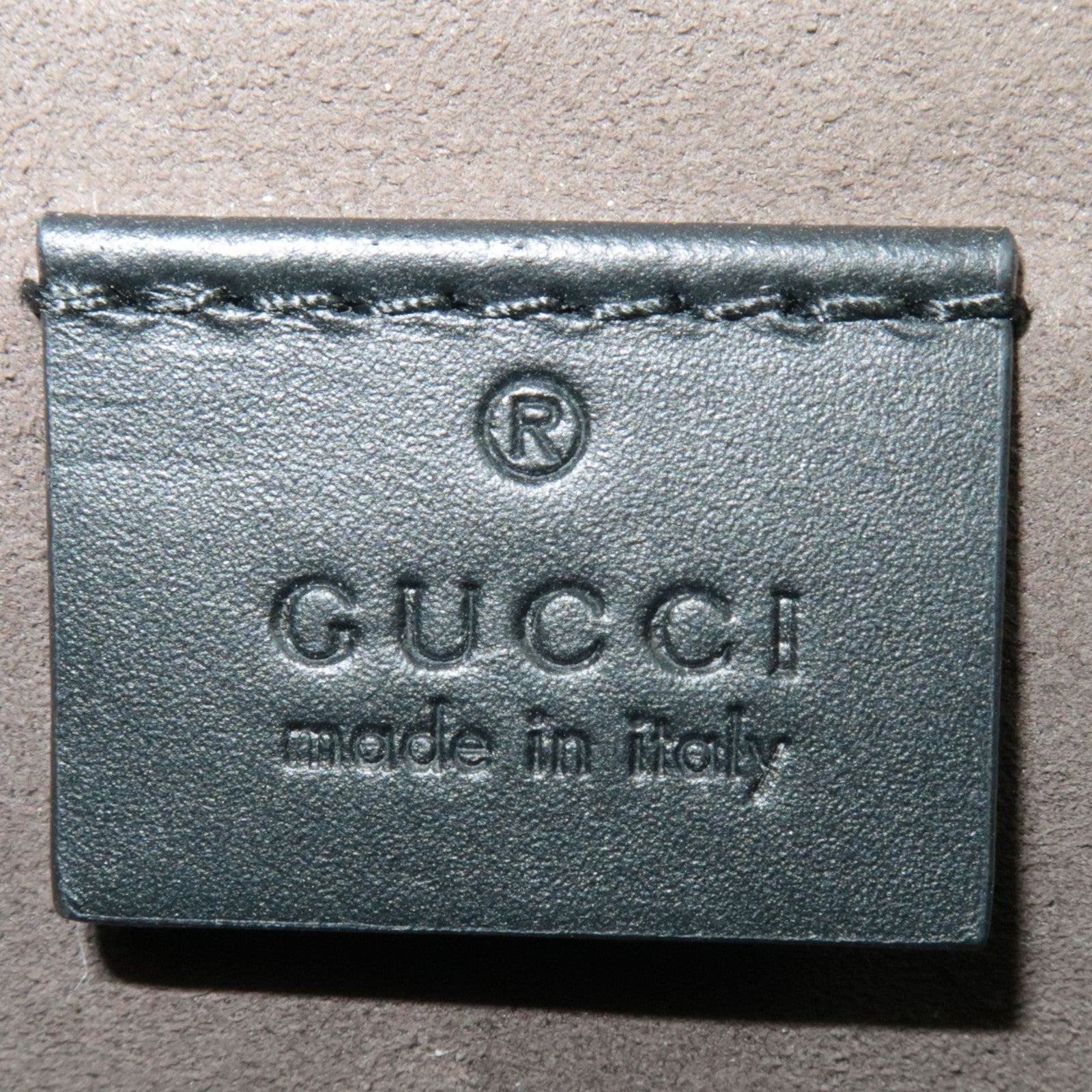 GUCCI Waist Bag Body Bag GG Supreme Leather Beige Black 450946