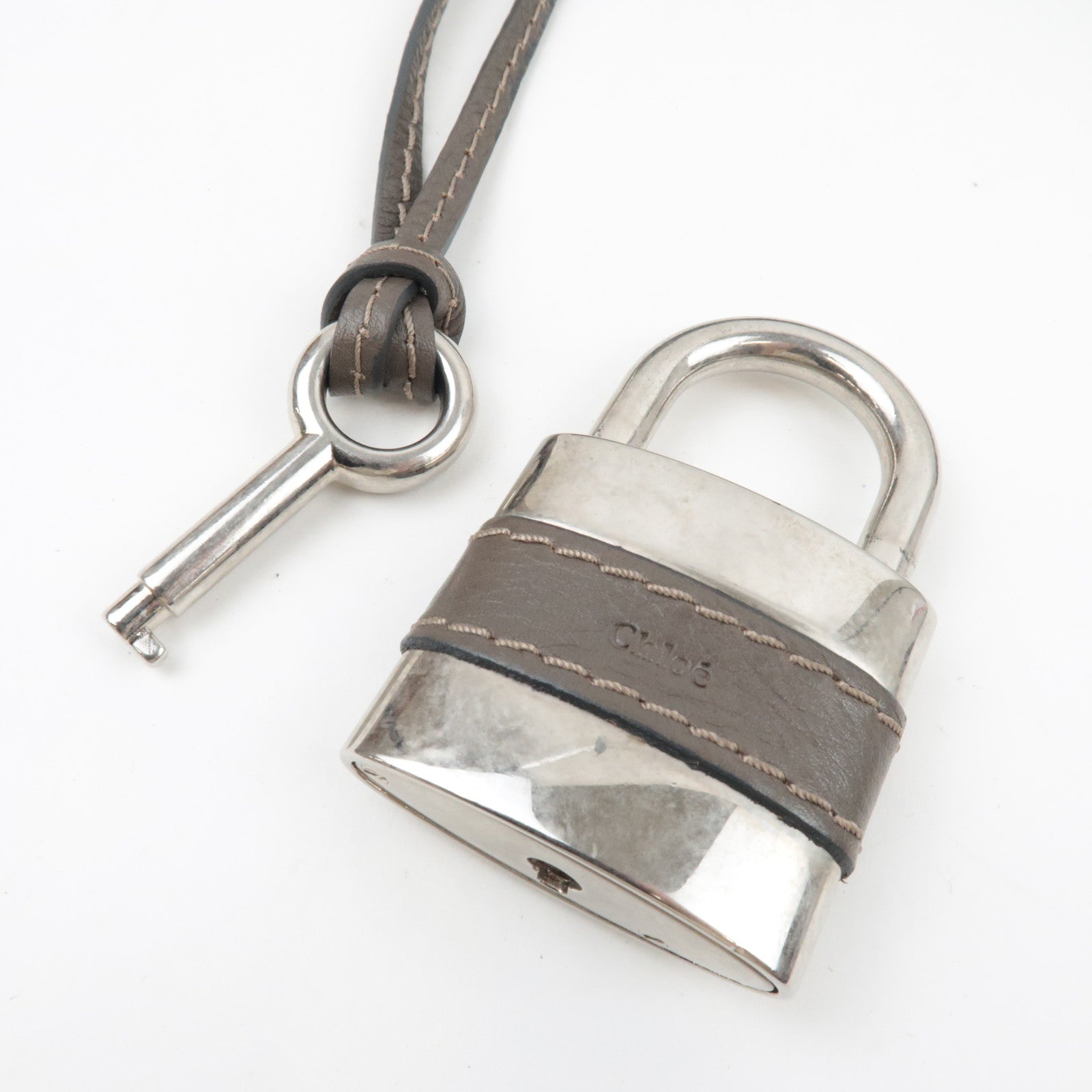 Chloe Paddington Handbag Leather Gray *Key Lock