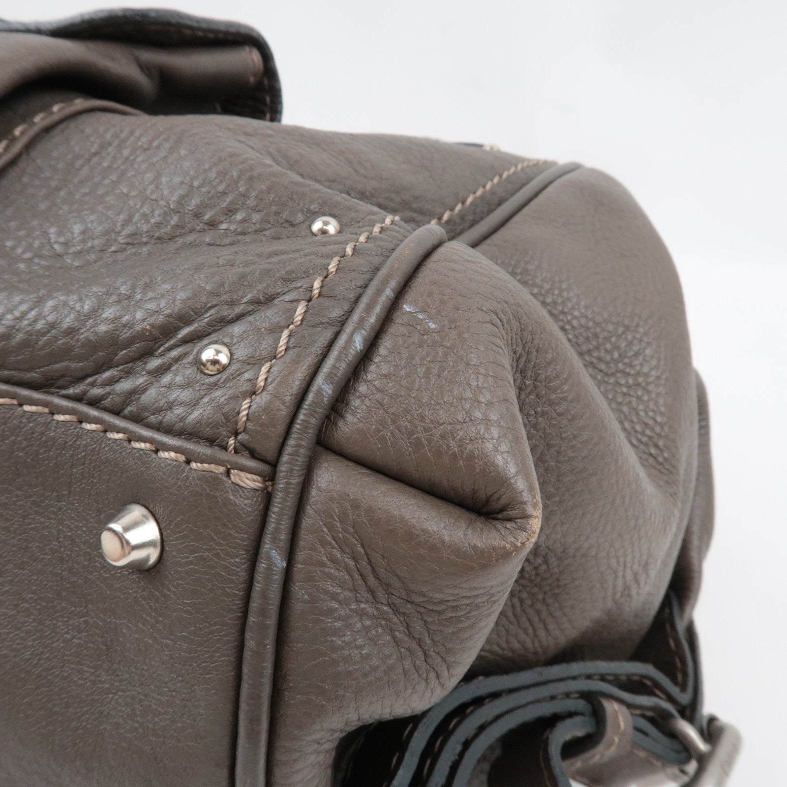 Chloe Paddington Handbag Leather Gray *Key Lock