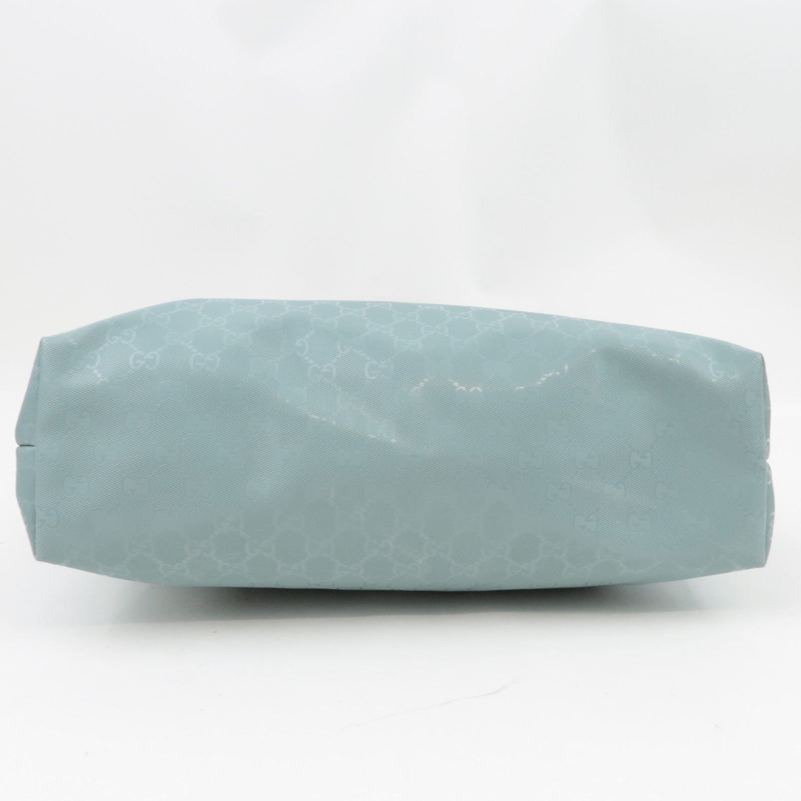 GUCCI Tote Bag GG Imprime Leather Light Blue 211137