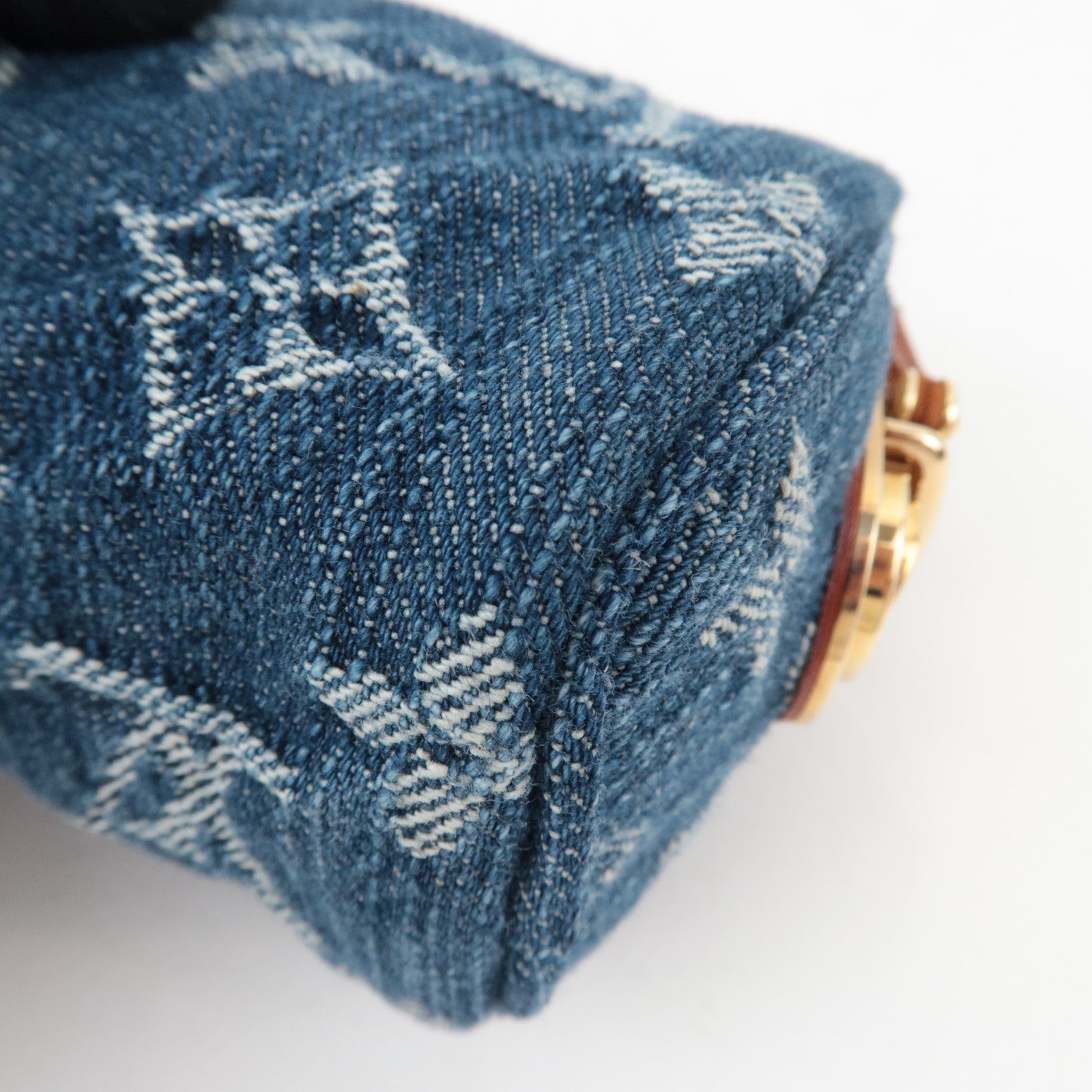 Louis Vuitton Monogram Denim Pouch for Trousse Speedy PM Mini Pouch Blue M95082 TH1026 *Box, Dust bag