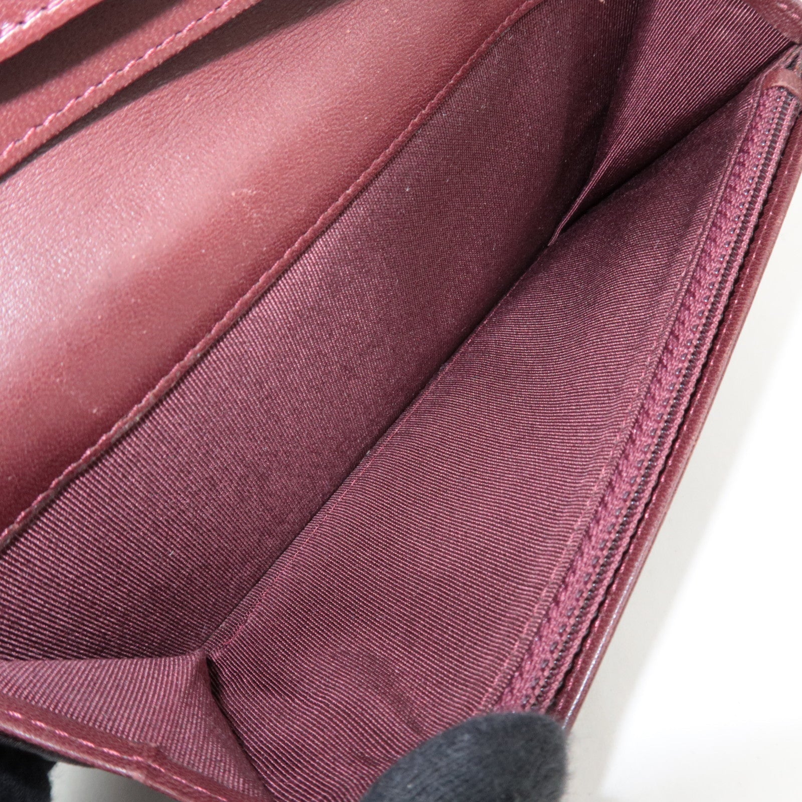 CHANEL Matelasse Bi-Fold Long Wallet Lambskin Black *Box, G card