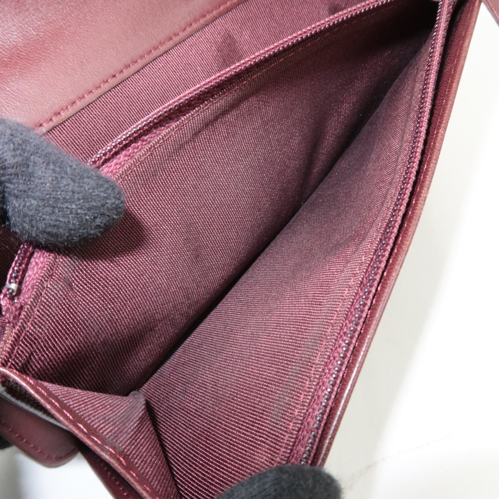 CHANEL Matelasse Bi-Fold Long Wallet Lambskin Black *Box, G card