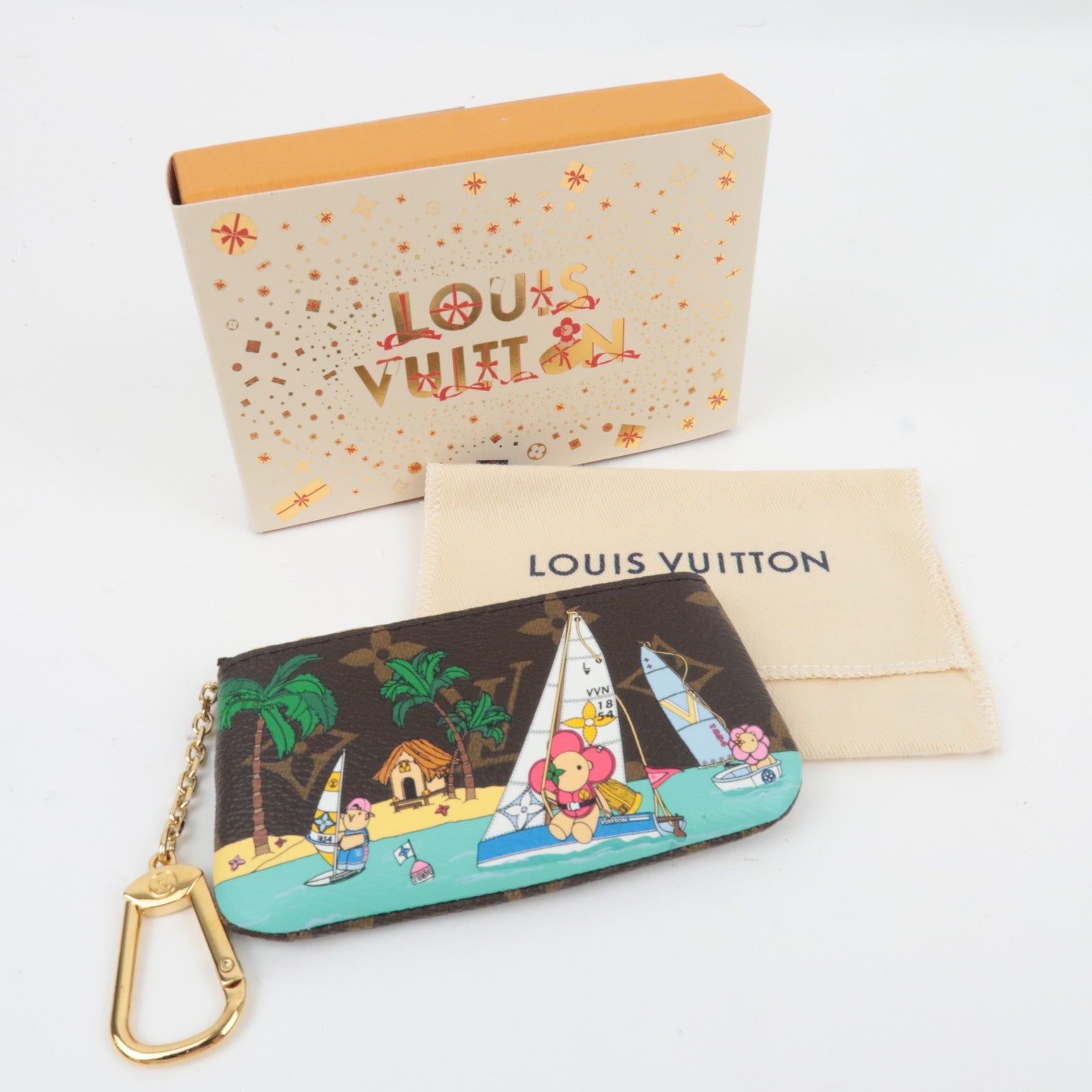 Louis Vuitton Monogram Vivienne Holiday Pochette Cles Coin Case M82615 CT3213 *Box, Dust bag