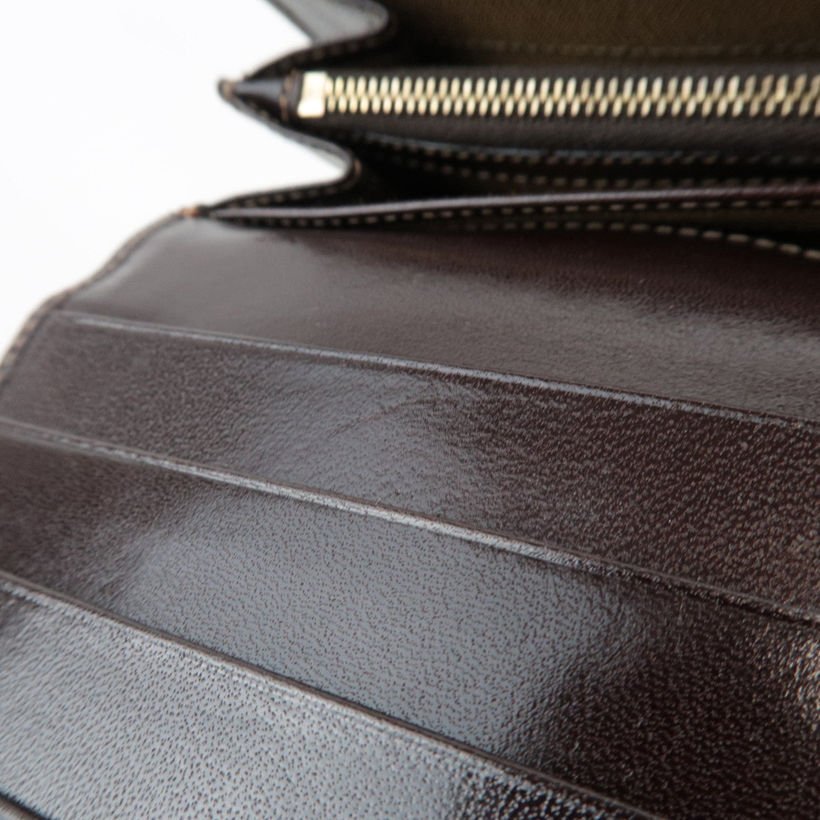 FENDI Zucca Bi-Fold Long Wallet Khaki Black Brown 30851