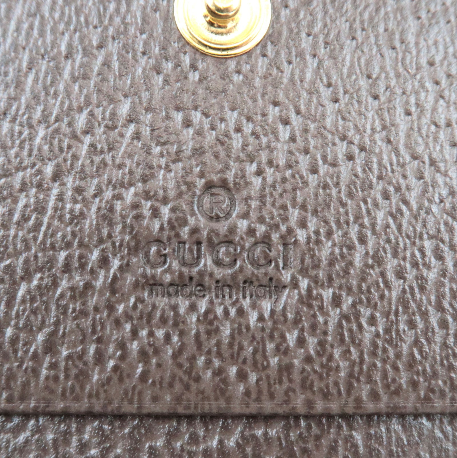 GUCCI Card Case GG Canvas Leather Beige Brown 04009