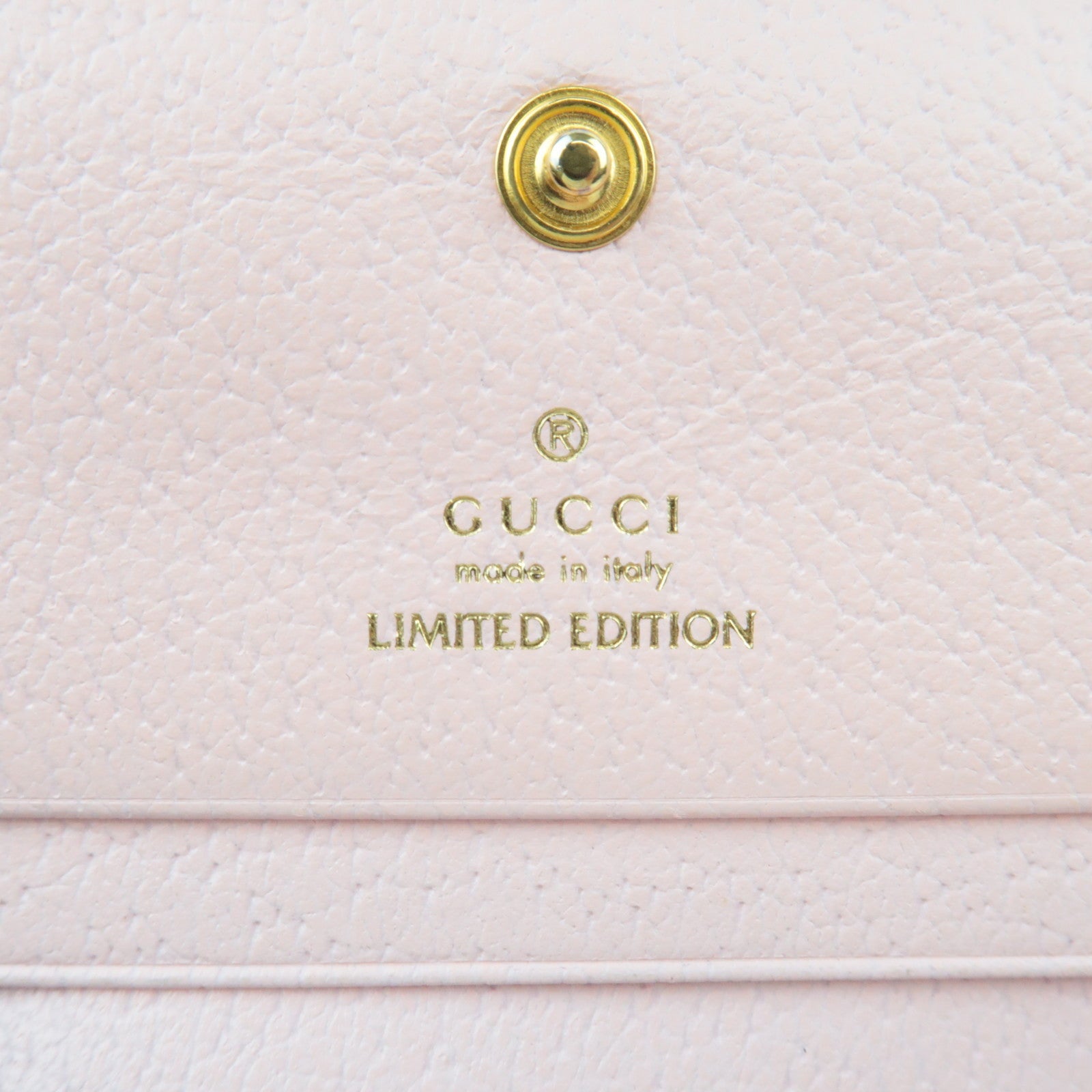 GUCCI GG Marmont Flora Bi-Fold Wallet Japan Limited Canvas Leather Pink 577347 *Box, Dust bag