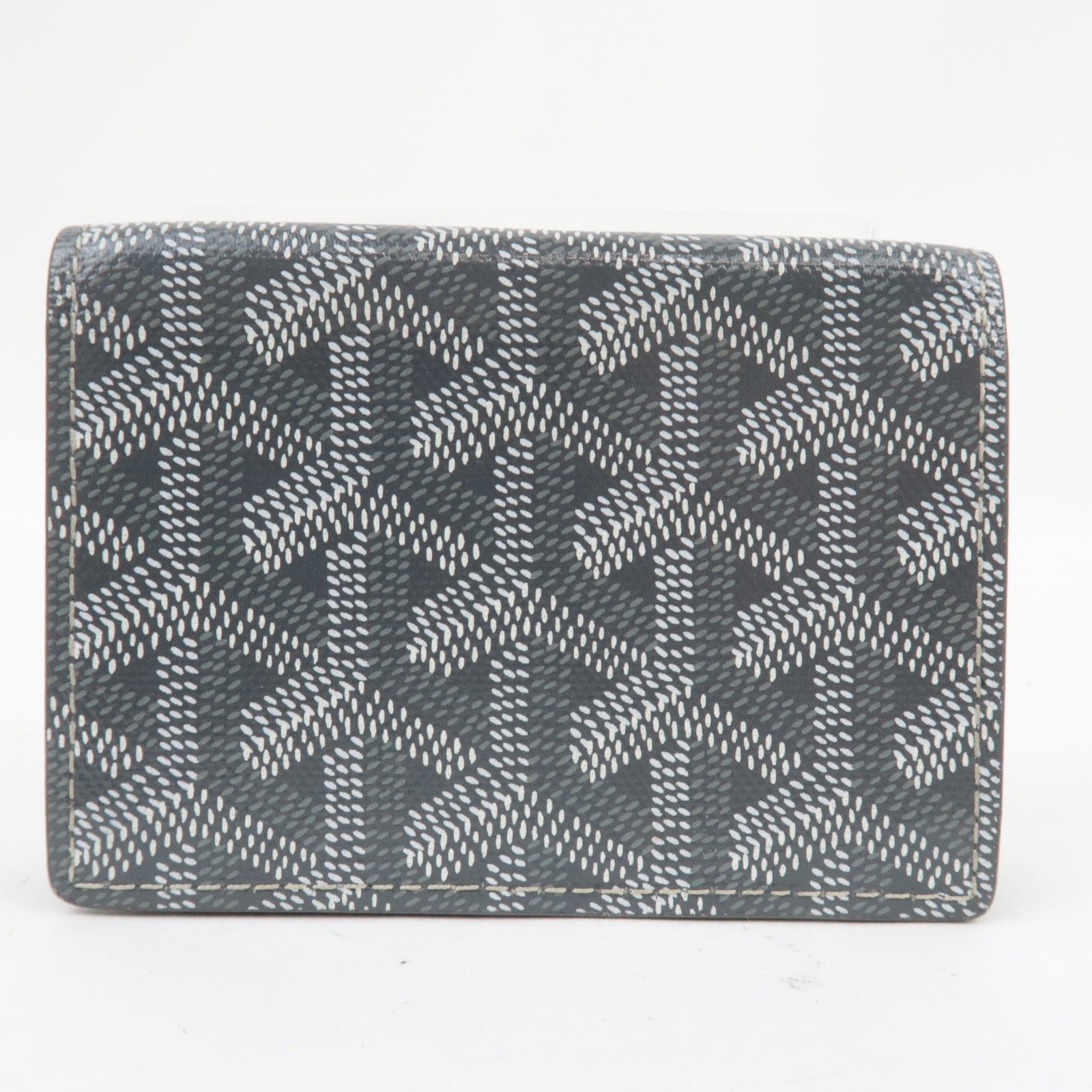 GOYARD Herringbone Saint Pierre Card Case Business Card Holder PVC Gray