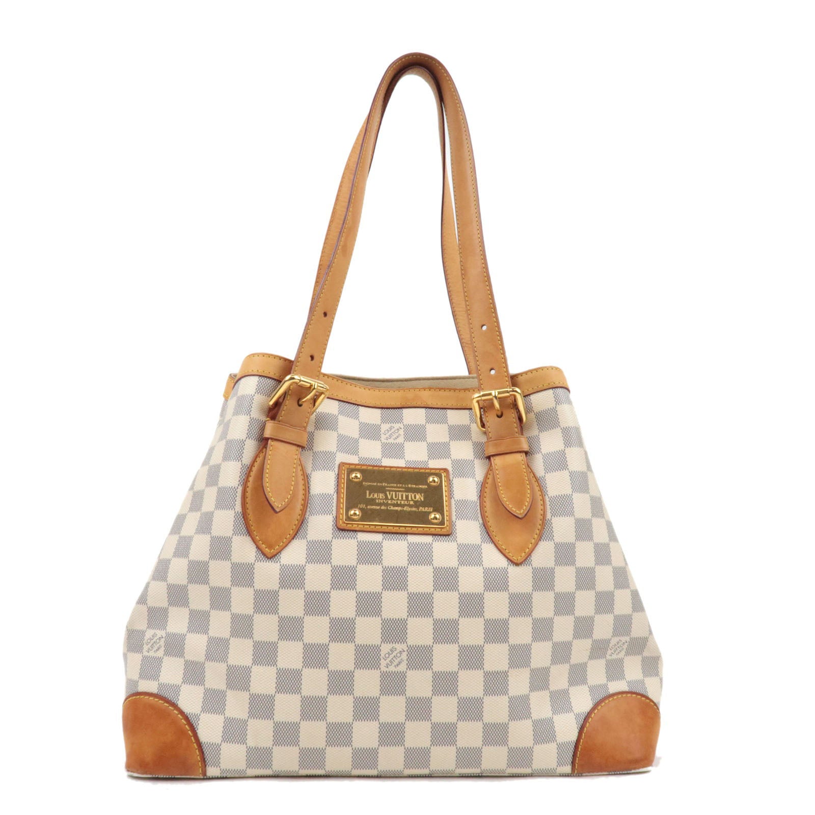 Louis Vuitton Damier Azur Hampstead MM Hand Bag N51206 CA2102 75996