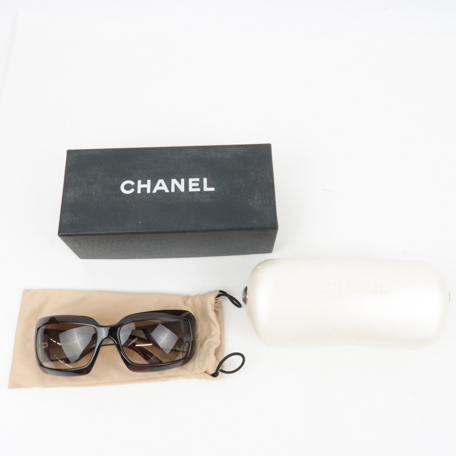 CHANEL Sunglasses C.538/13 61□16 120 Brown 5076-H *Box, Case, Dust bag