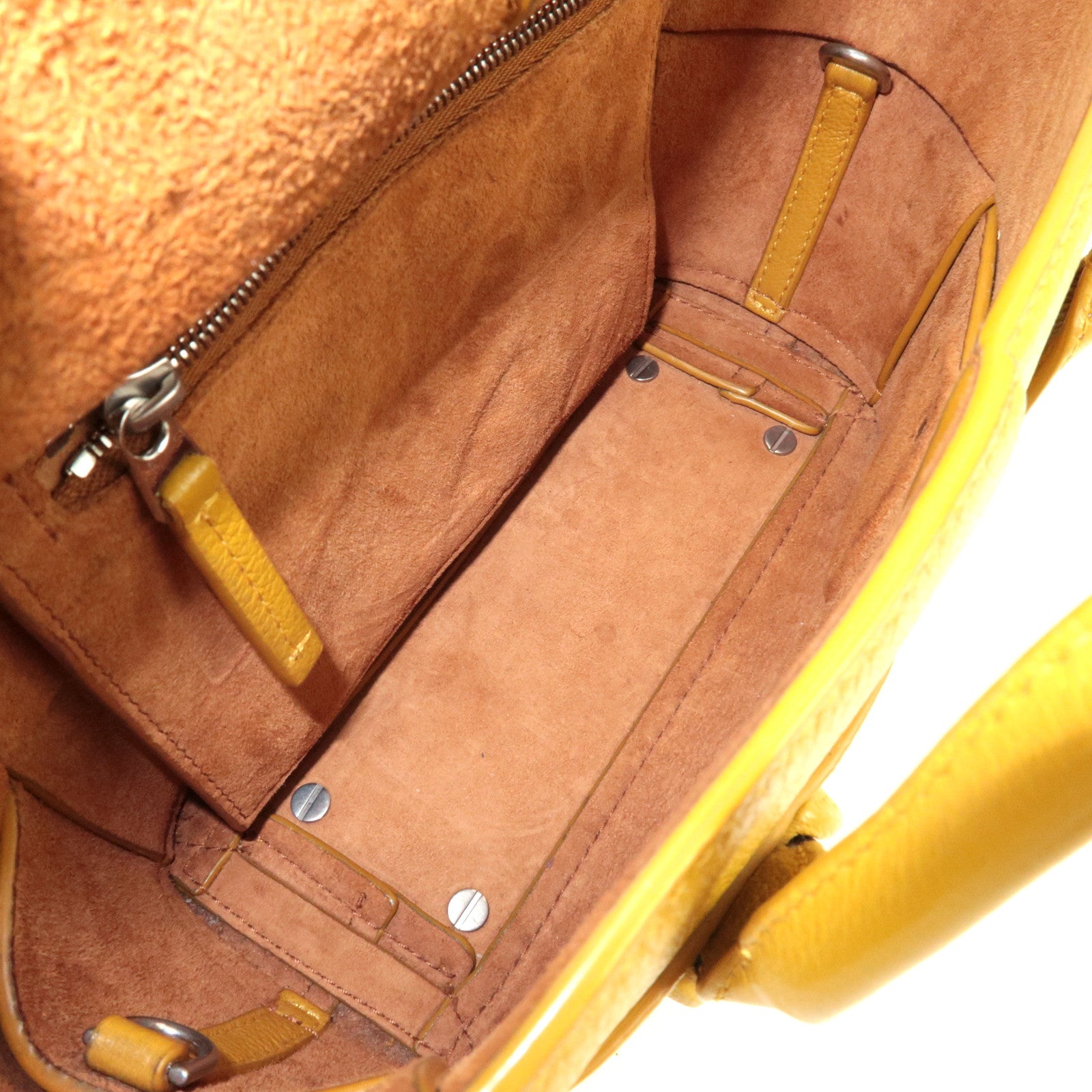 BOTTEGA VENETA Maxi Intrecciato Mini The Arco 2Way Hand Bag Yellow 600606 *Dust bag, Strap