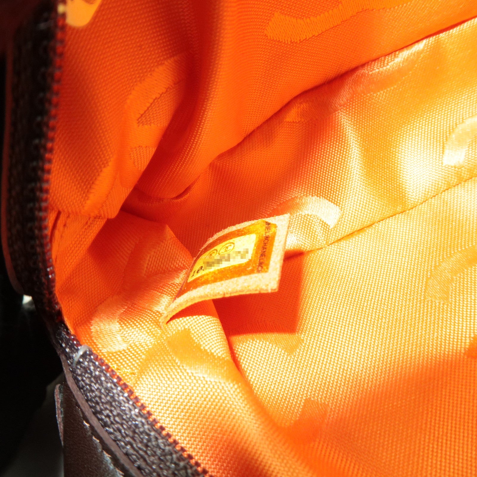 CHANEL Cambon Line Matelasse Pouch Lambskin Leather Dark Brown 10388472 *Guarantee Card