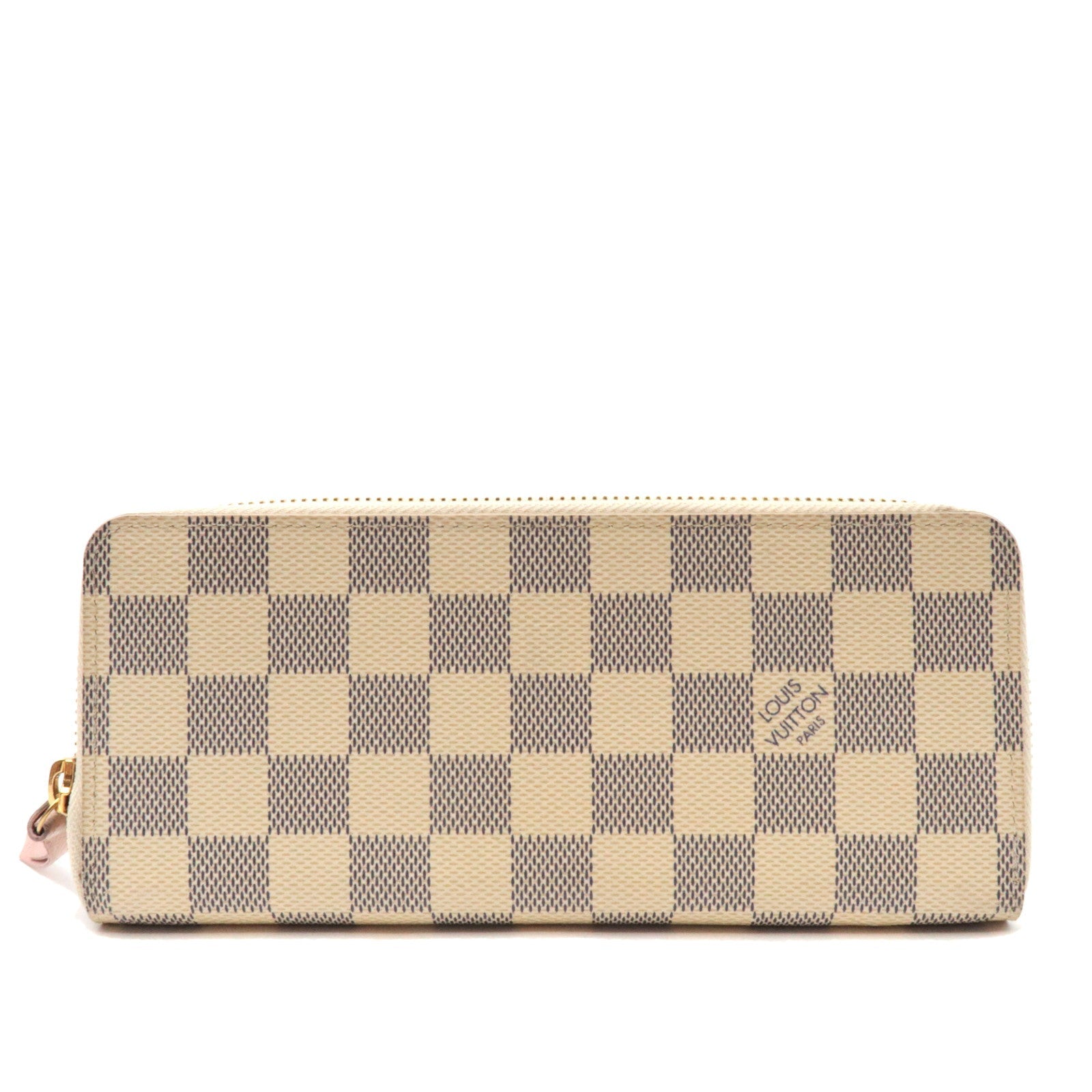 Louis Vuitton Damier Azur Portefeuille Clemence Long Wallet Rose Ballerine N61264 GI1138 *Box, Dust bag76196