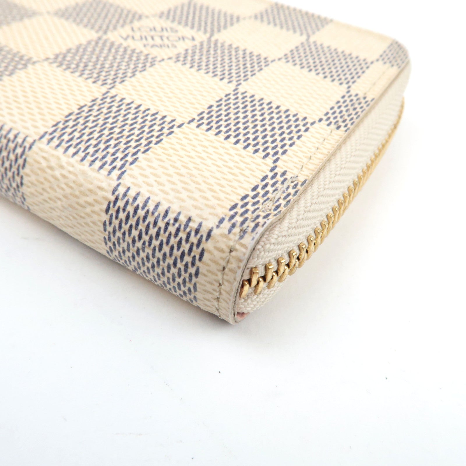 Louis Vuitton Damier Azur Portefeuille Clemence Long Wallet Rose Ballerine N61264 GI1138 *Box, Dust bag