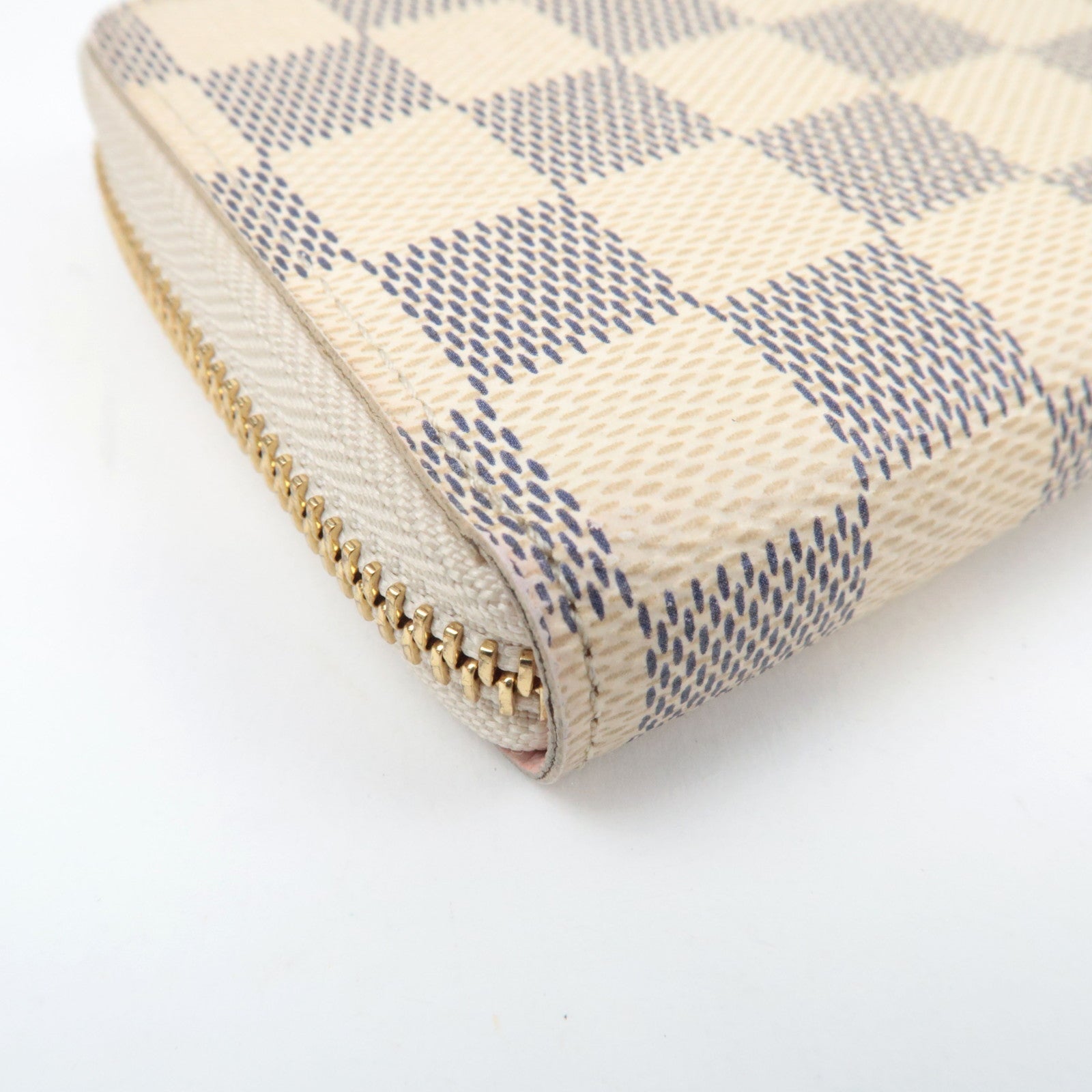 Louis Vuitton Damier Azur Portefeuille Clemence Long Wallet Rose Ballerine N61264 GI1138 *Box, Dust bag