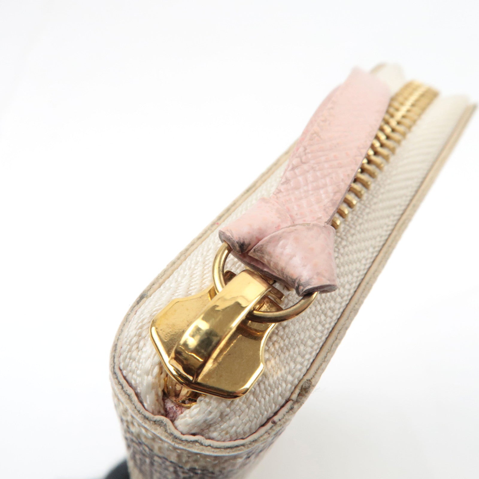 Louis Vuitton Damier Azur Portefeuille Clemence Long Wallet Rose Ballerine N61264 GI1138 *Box, Dust bag