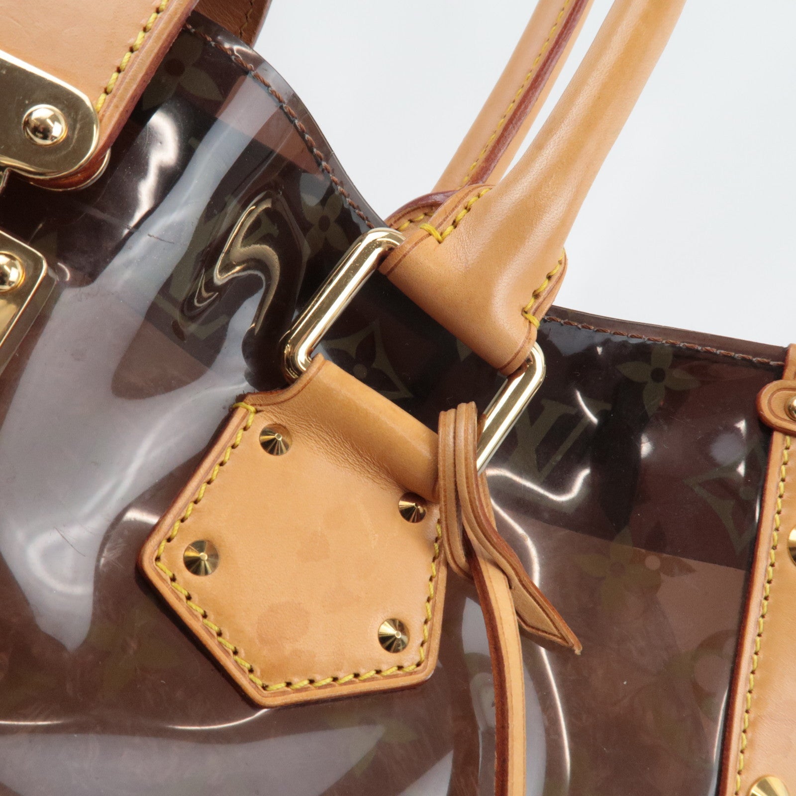 Louis Vuitton Monogram Vinyl Neo Cabas Ambre MM Tote Bag Vinyl Brown M92504 CE0064 *Keys, Crochette