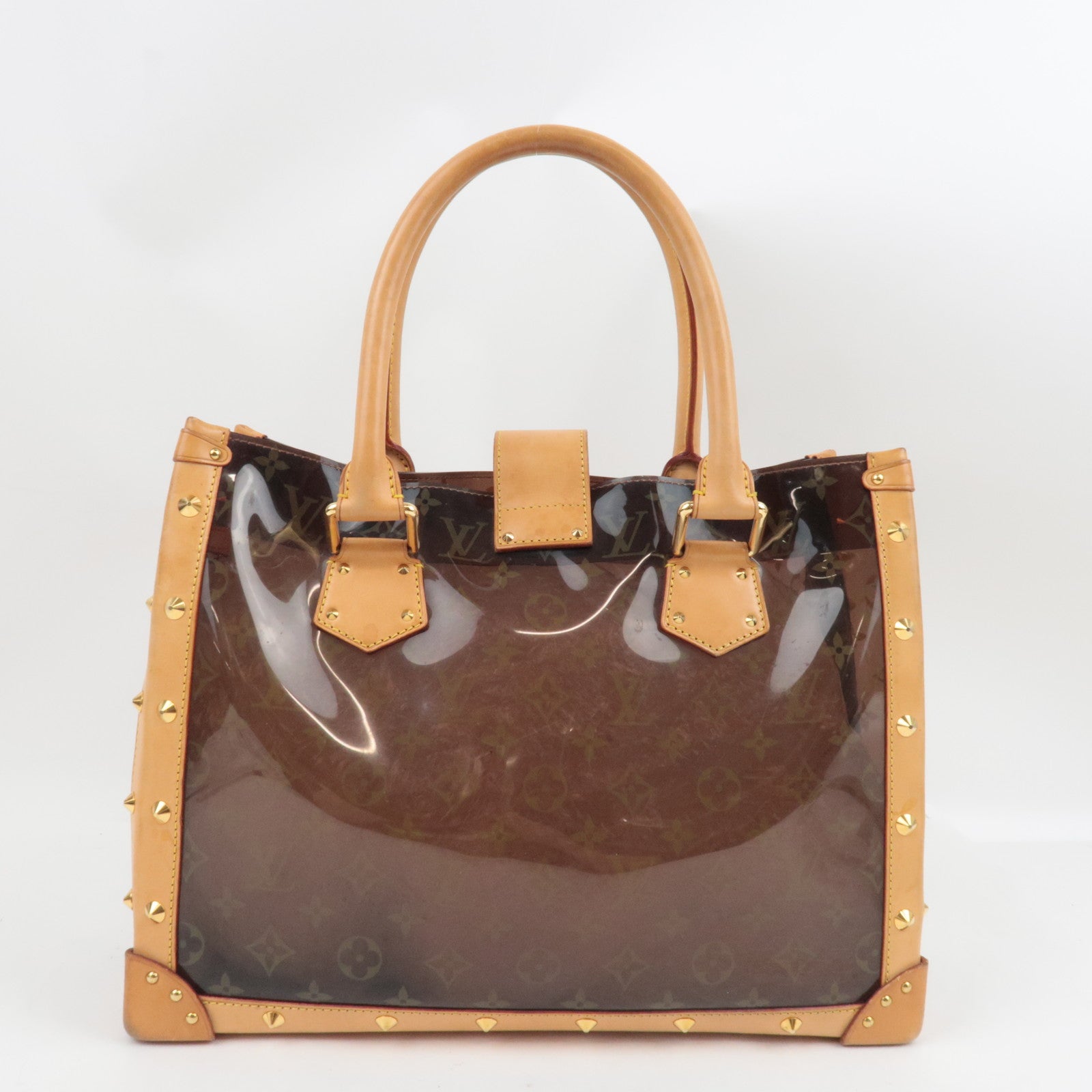 Louis Vuitton Monogram Vinyl Neo Cabas Ambre MM Tote Bag Vinyl Brown M92504 CE0064 *Keys, Crochette