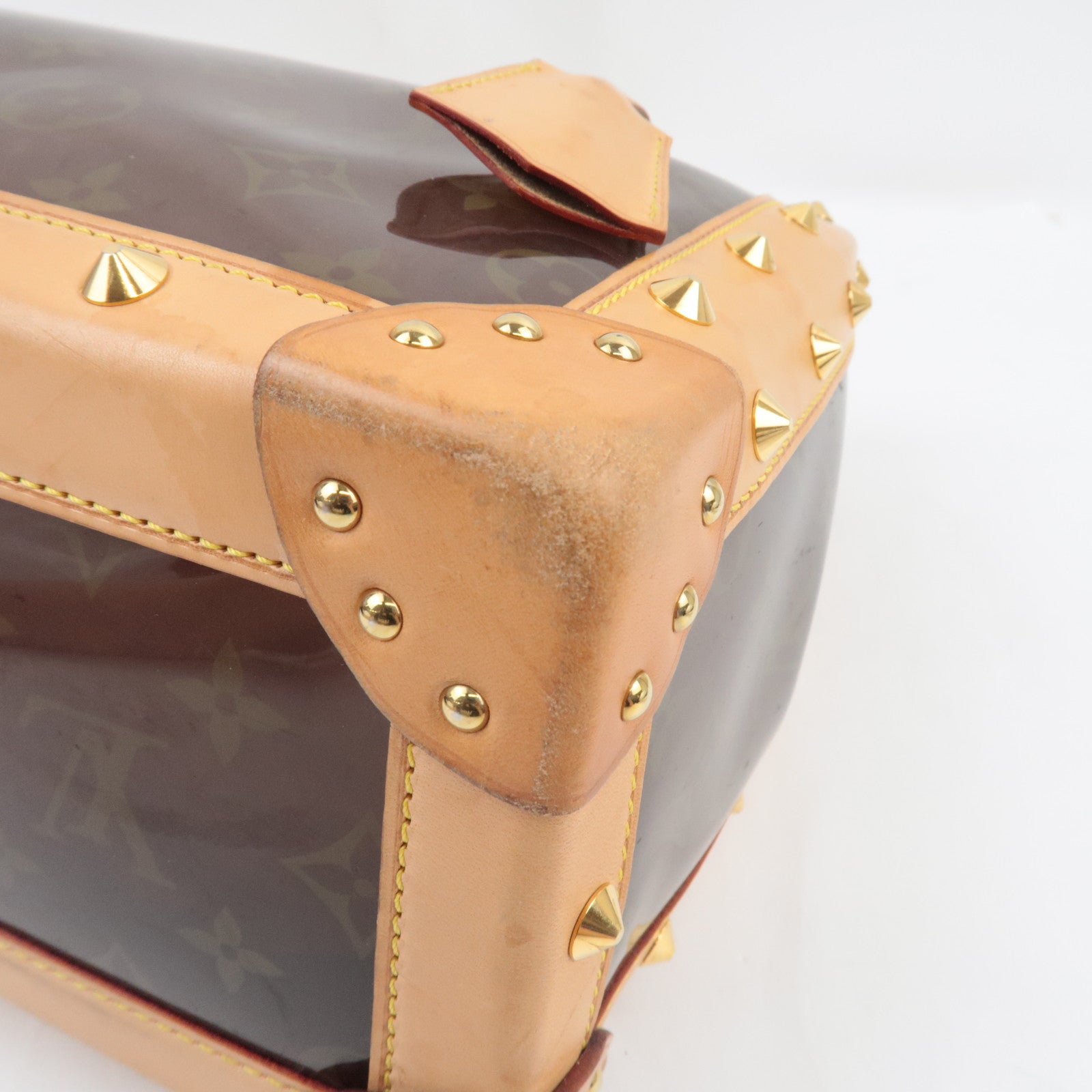 Louis Vuitton Monogram Vinyl Neo Cabas Ambre MM Tote Bag Vinyl Brown M92504 CE0064 *Keys, Crochette