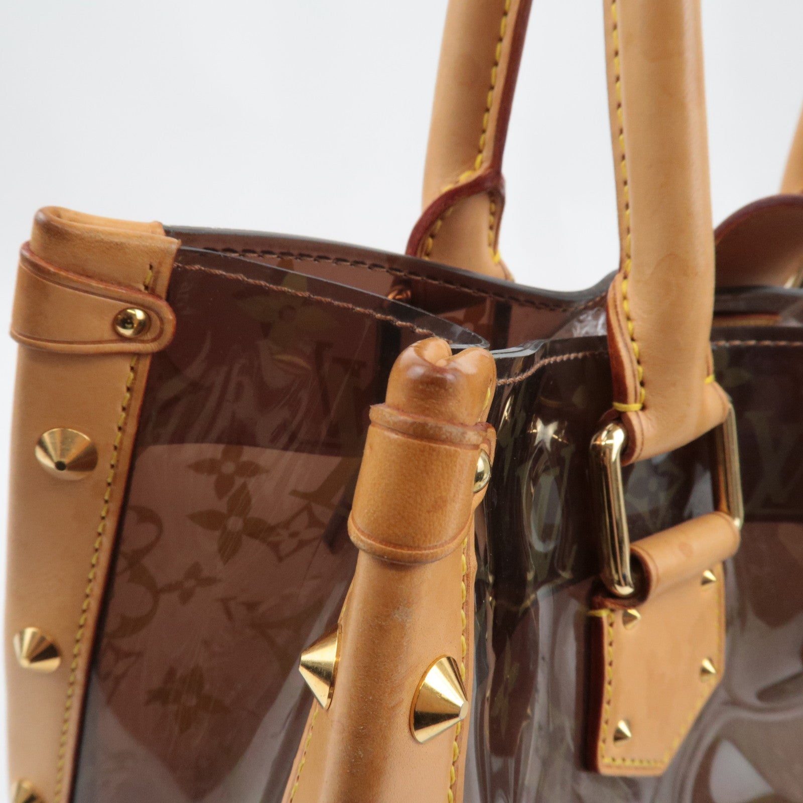 Louis Vuitton Monogram Vinyl Neo Cabas Ambre MM Tote Bag Vinyl Brown M92504 CE0064 *Keys, Crochette