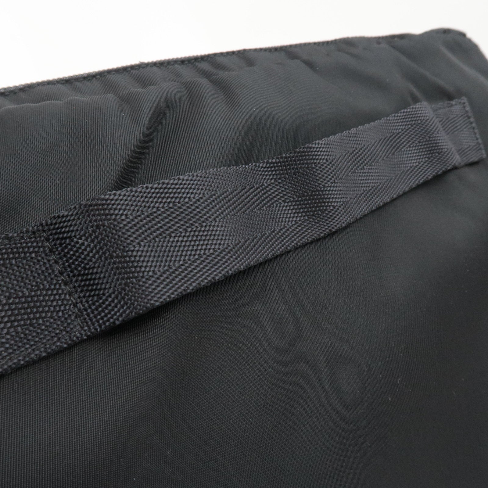 PRADA Laptop Case Clutch Bag Bag In Bag Nylon Leather Black