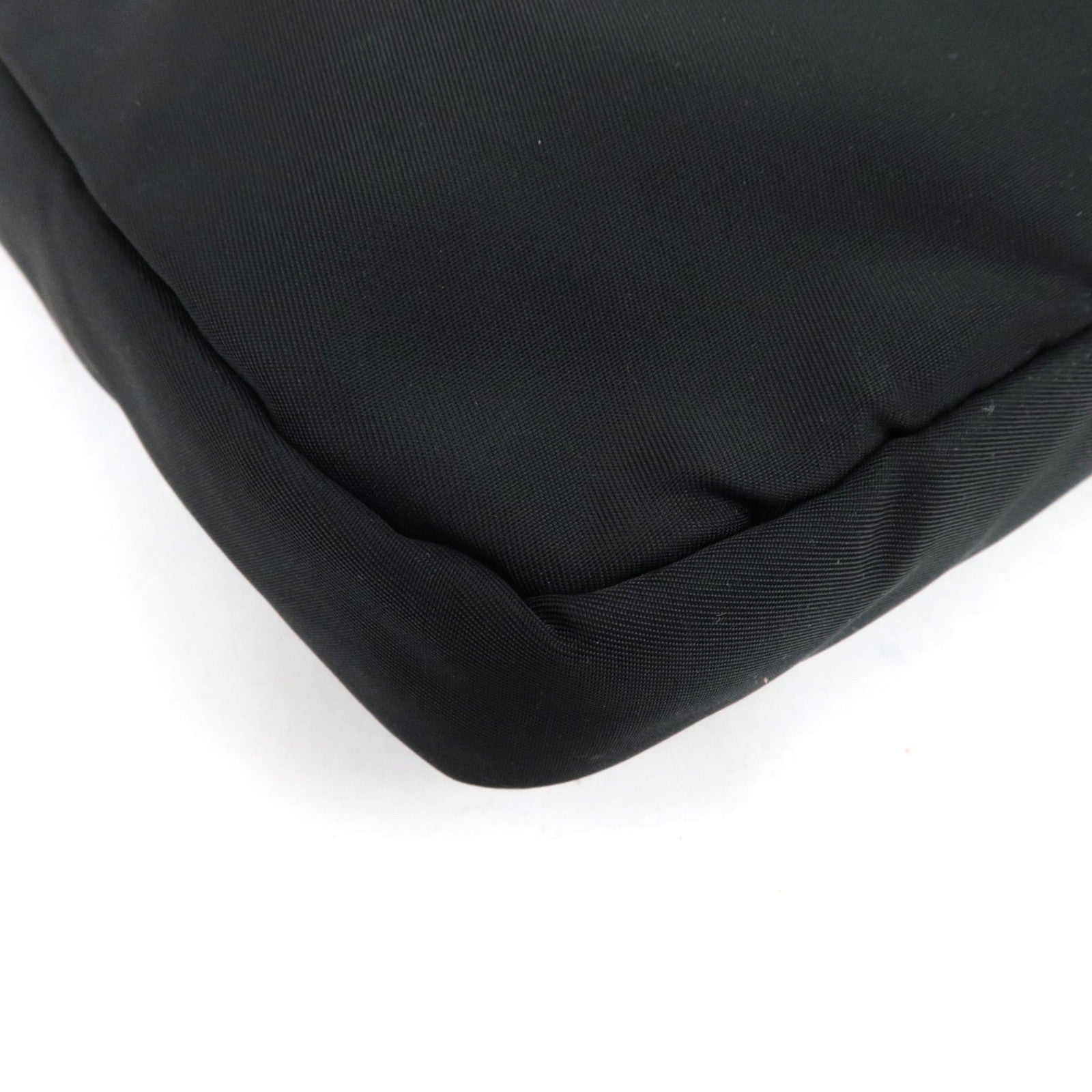 PRADA Laptop Case Clutch Bag Bag In Bag Nylon Leather Black