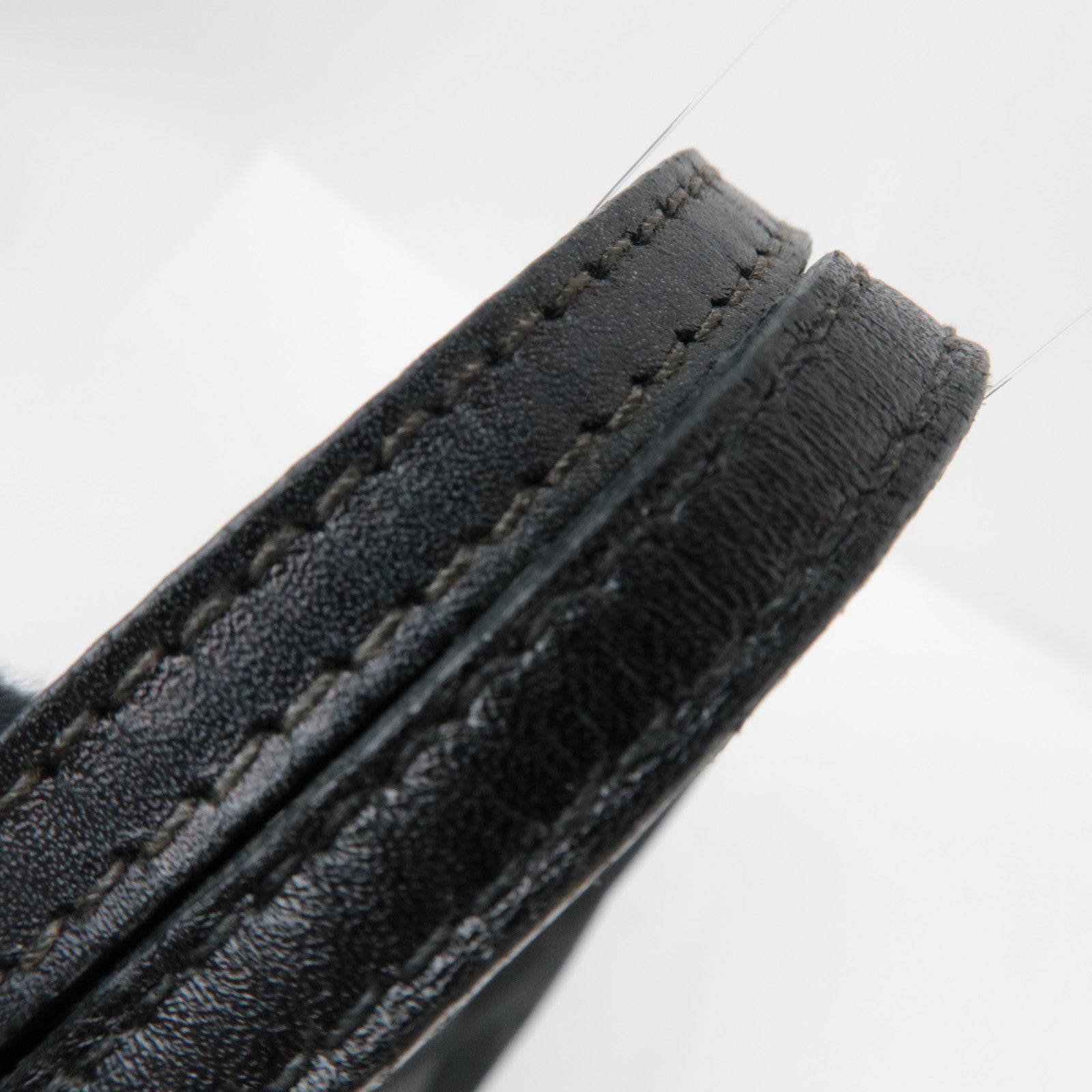 FENDI Mesh Tote Bag Hand Bag Leather Black *Dust bag