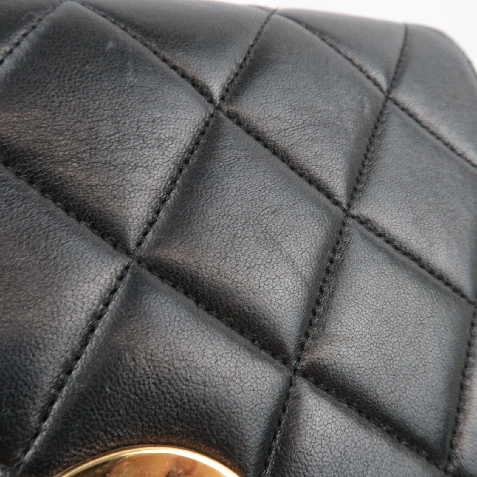 CHANEL Big Coco Matelasse Chain Shoulder Bag Lambskin Black *Dust bag, G card