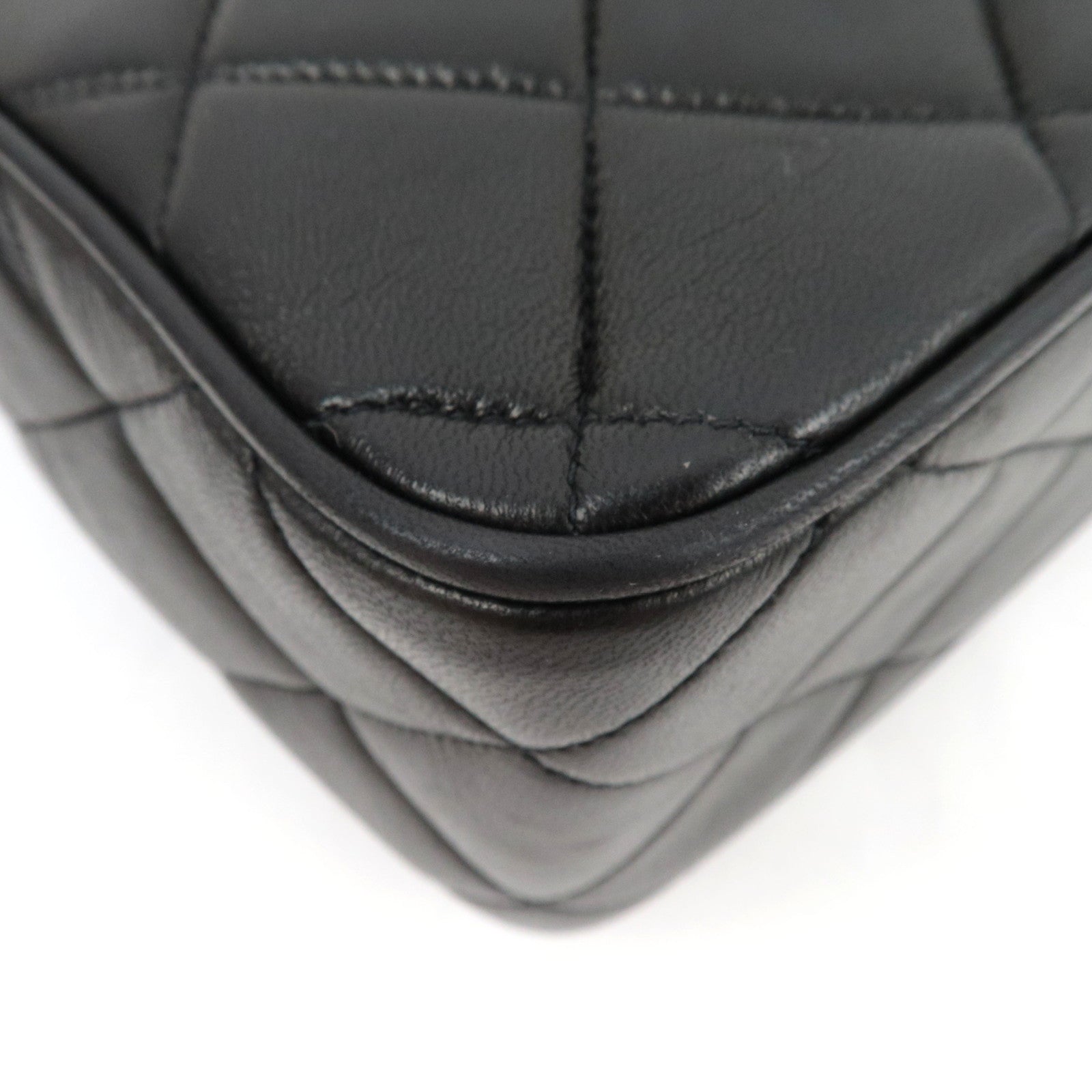 CHANEL Big Coco Matelasse Chain Shoulder Bag Lambskin Black *Dust bag, G card