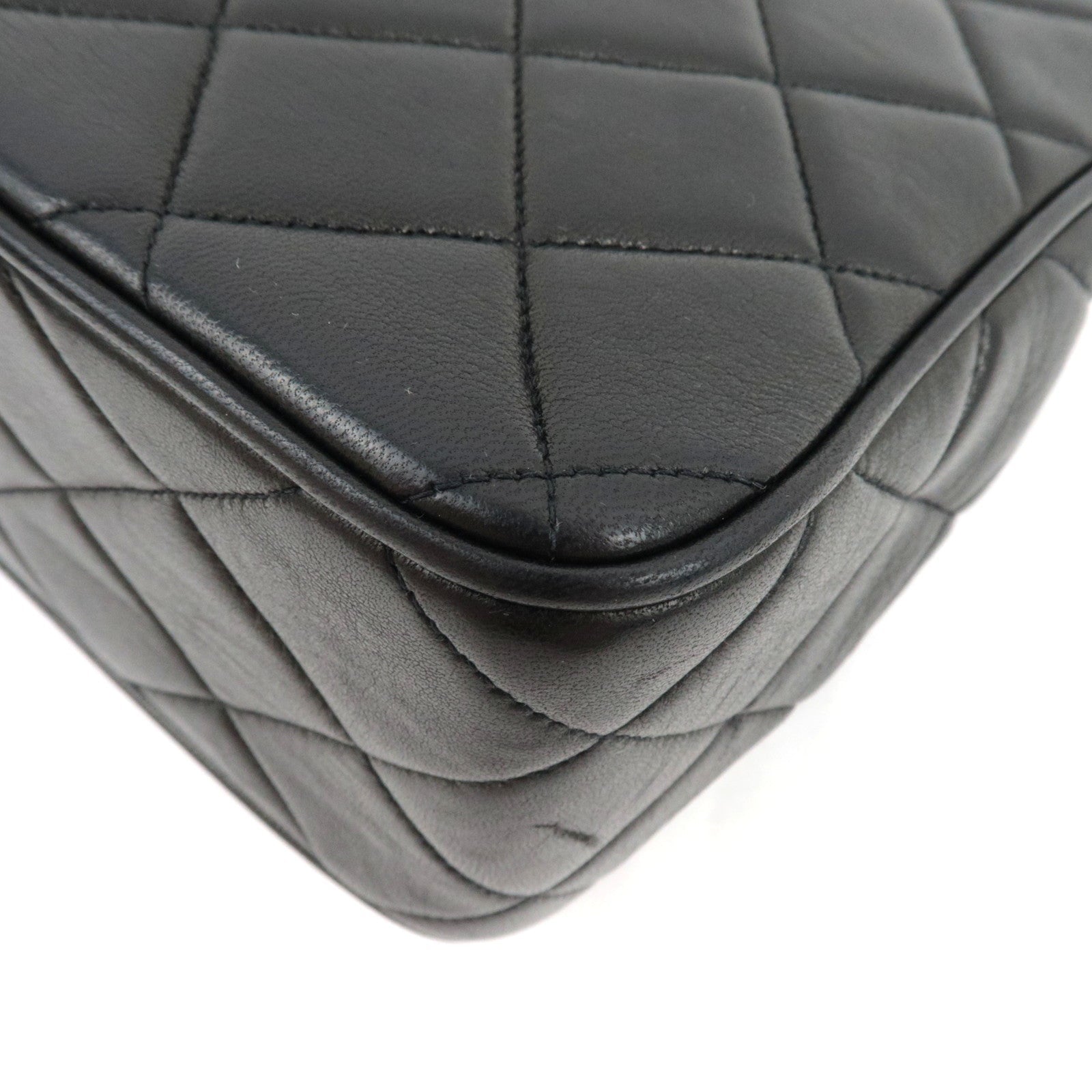 CHANEL Big Coco Matelasse Chain Shoulder Bag Lambskin Black *Dust bag, G card