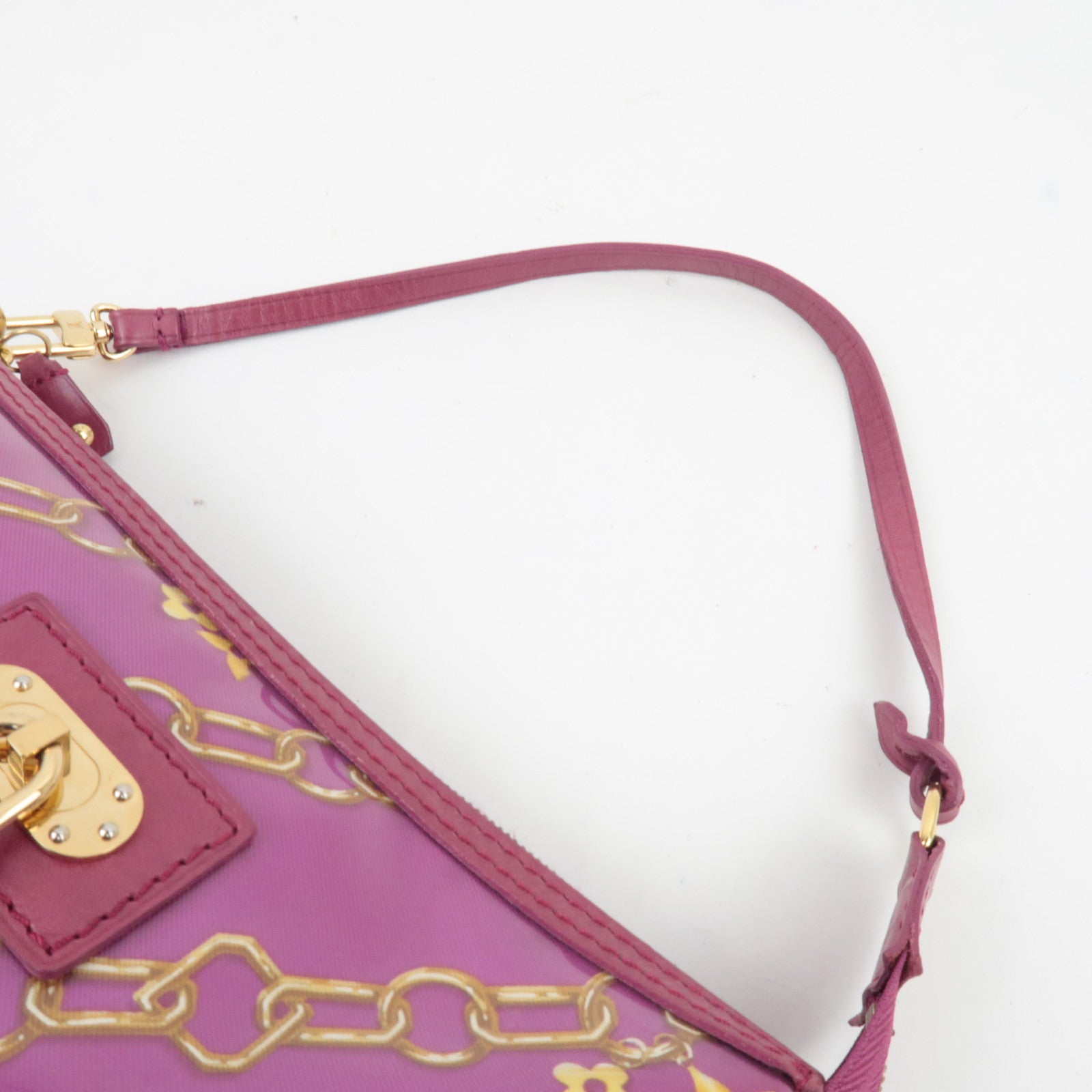 Louis Vuitton Monogram Charm Pochette Accessoires Handbag Fuchsia M95160 VI0026