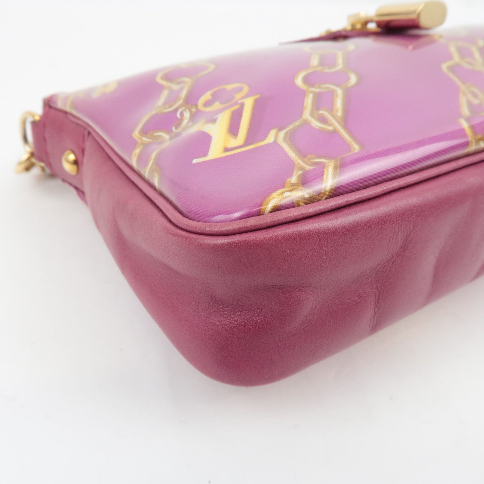 Louis Vuitton Monogram Charm Pochette Accessoires Handbag Fuchsia M95160 VI0026