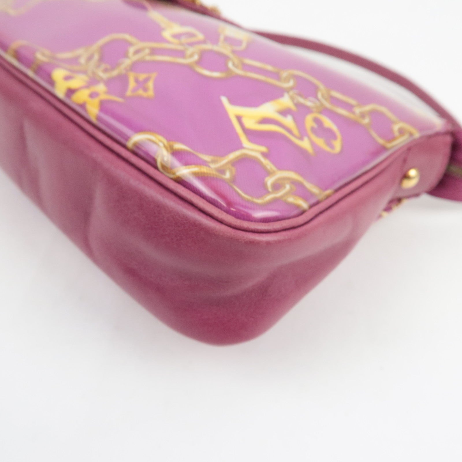Louis Vuitton Monogram Charm Pochette Accessoires Handbag Fuchsia M95160 VI0026