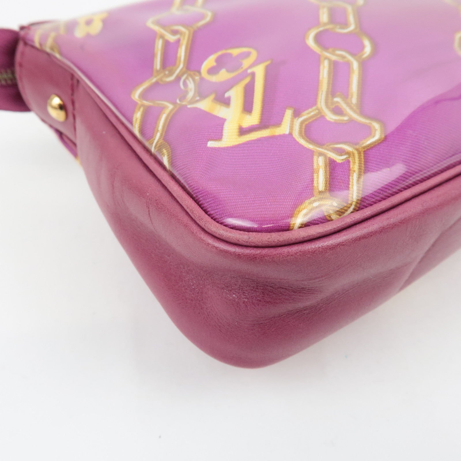Louis Vuitton Monogram Charm Pochette Accessoires Handbag Fuchsia M95160 VI0026