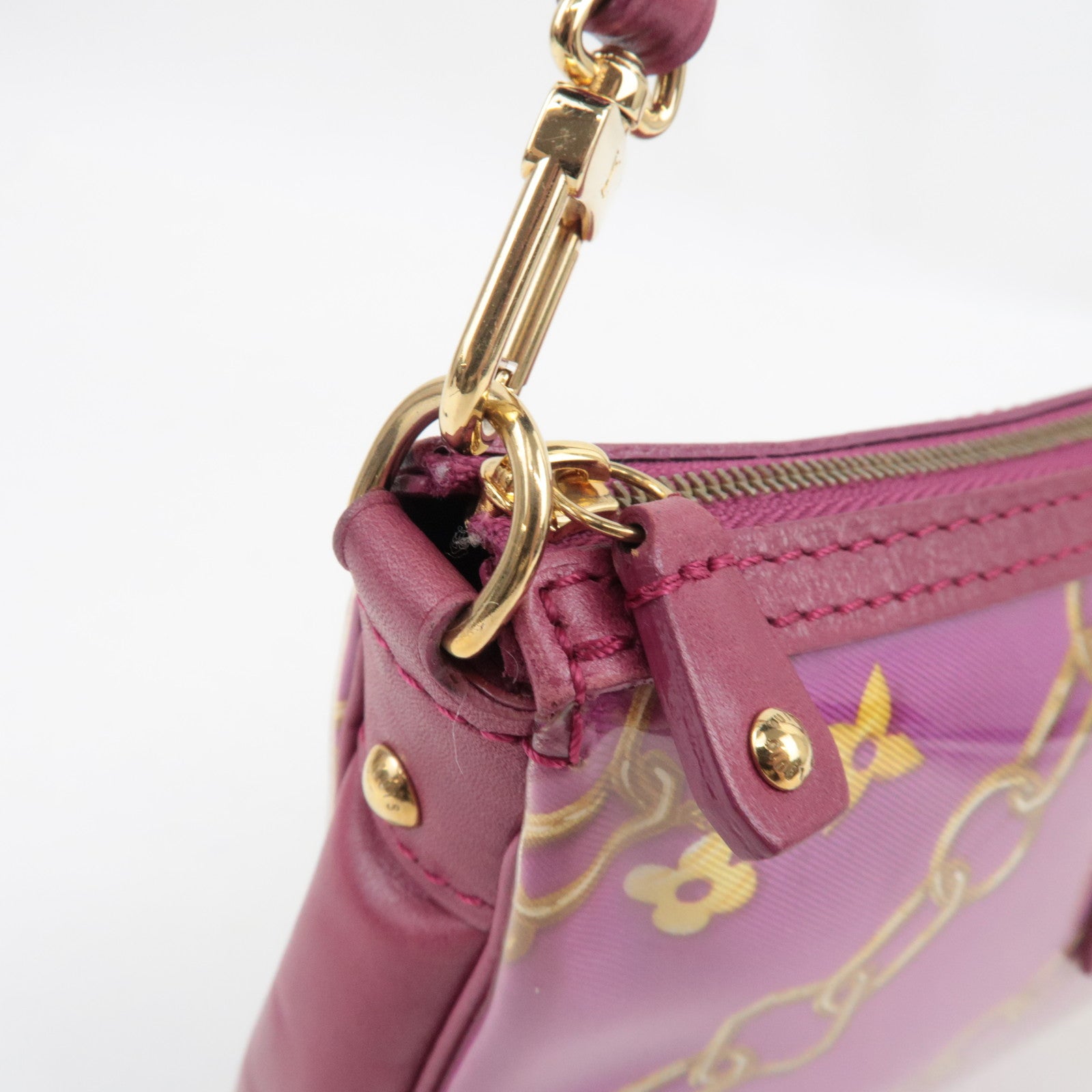 Louis Vuitton Monogram Charm Pochette Accessoires Handbag Fuchsia M95160 VI0026