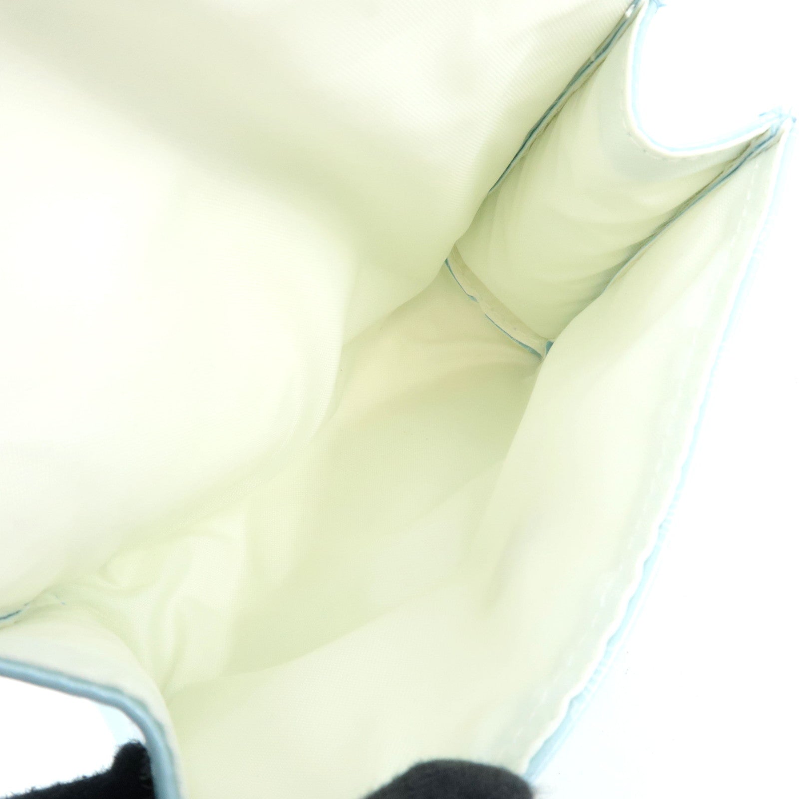 CELINE Macadam Cosmetic Pouch Novelty Vinyl Light Blue