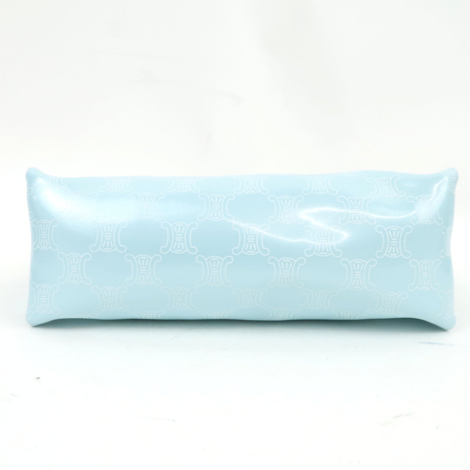 CELINE Macadam Cosmetic Pouch Novelty Vinyl Light Blue