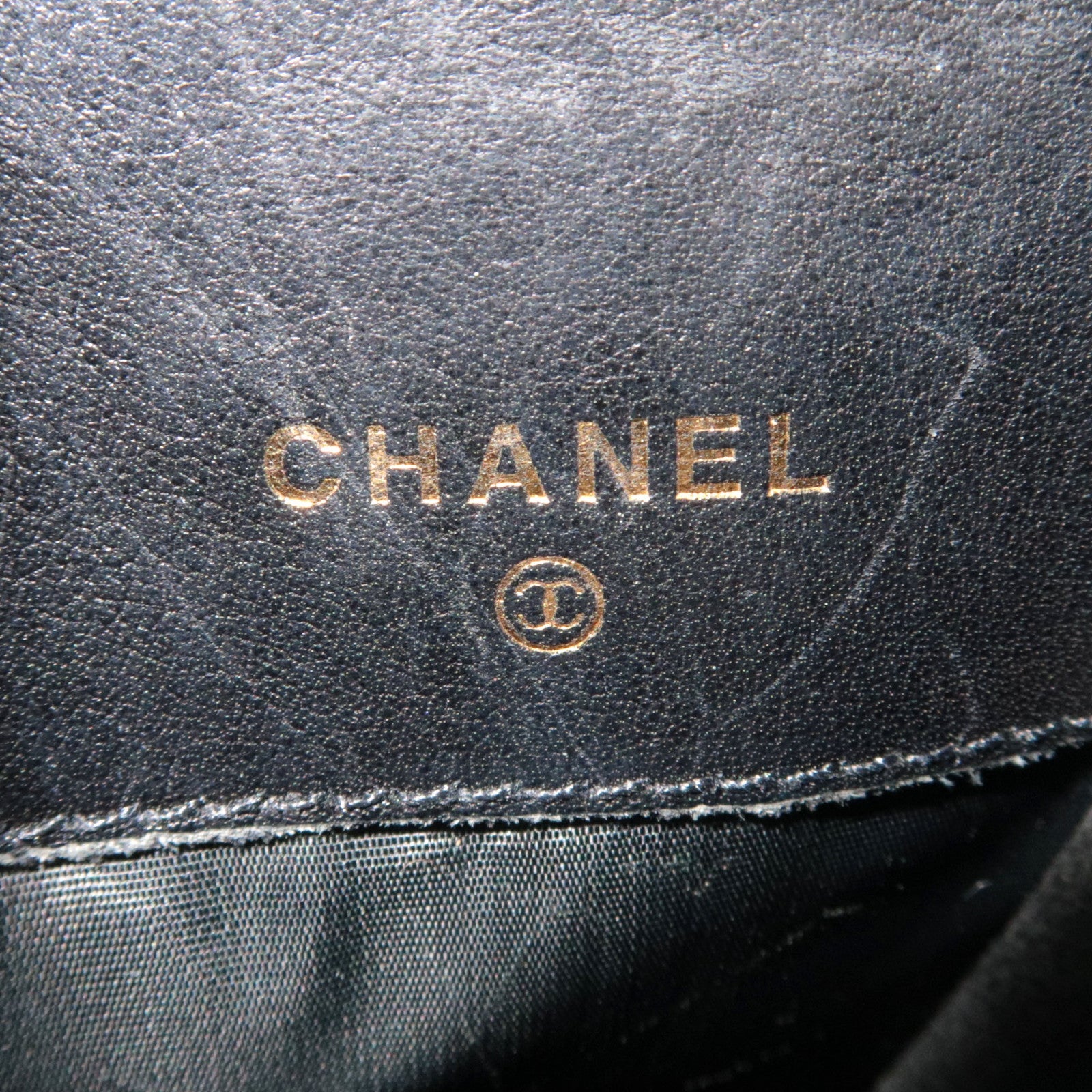 CHANEL Cocomark Glasses Case Caviar Skin Black 3086616