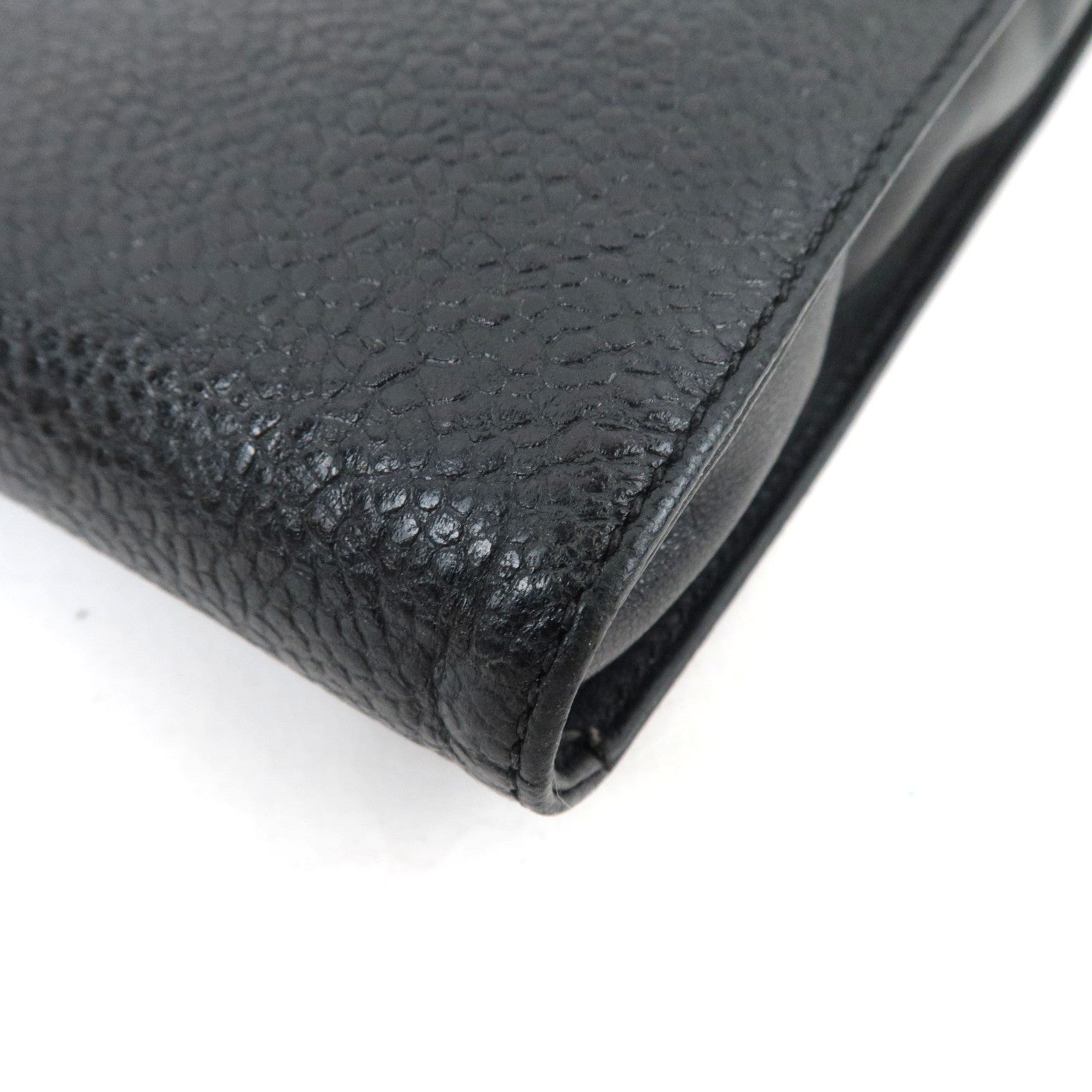 CHANEL Cocomark Glasses Case Caviar Skin Black 3086616