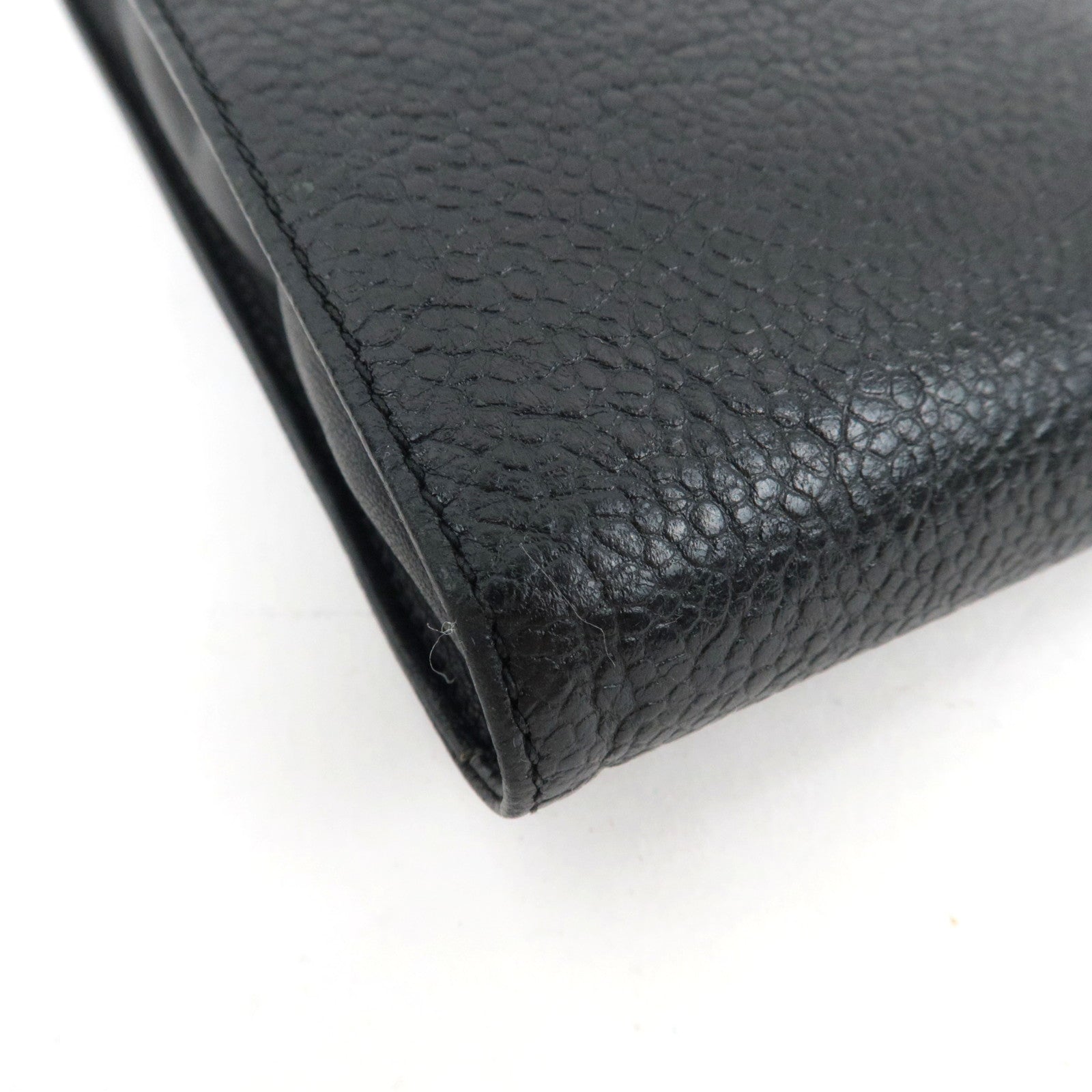 CHANEL Cocomark Glasses Case Caviar Skin Black 3086616