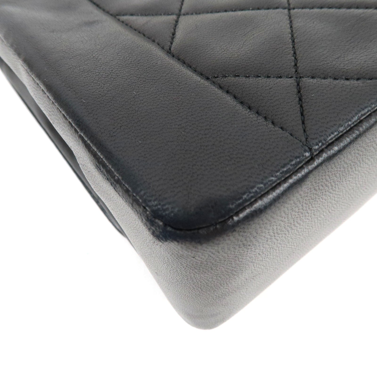 CHANEL Matelasse Chain Shoulder Bag Lambskin Black 1796686