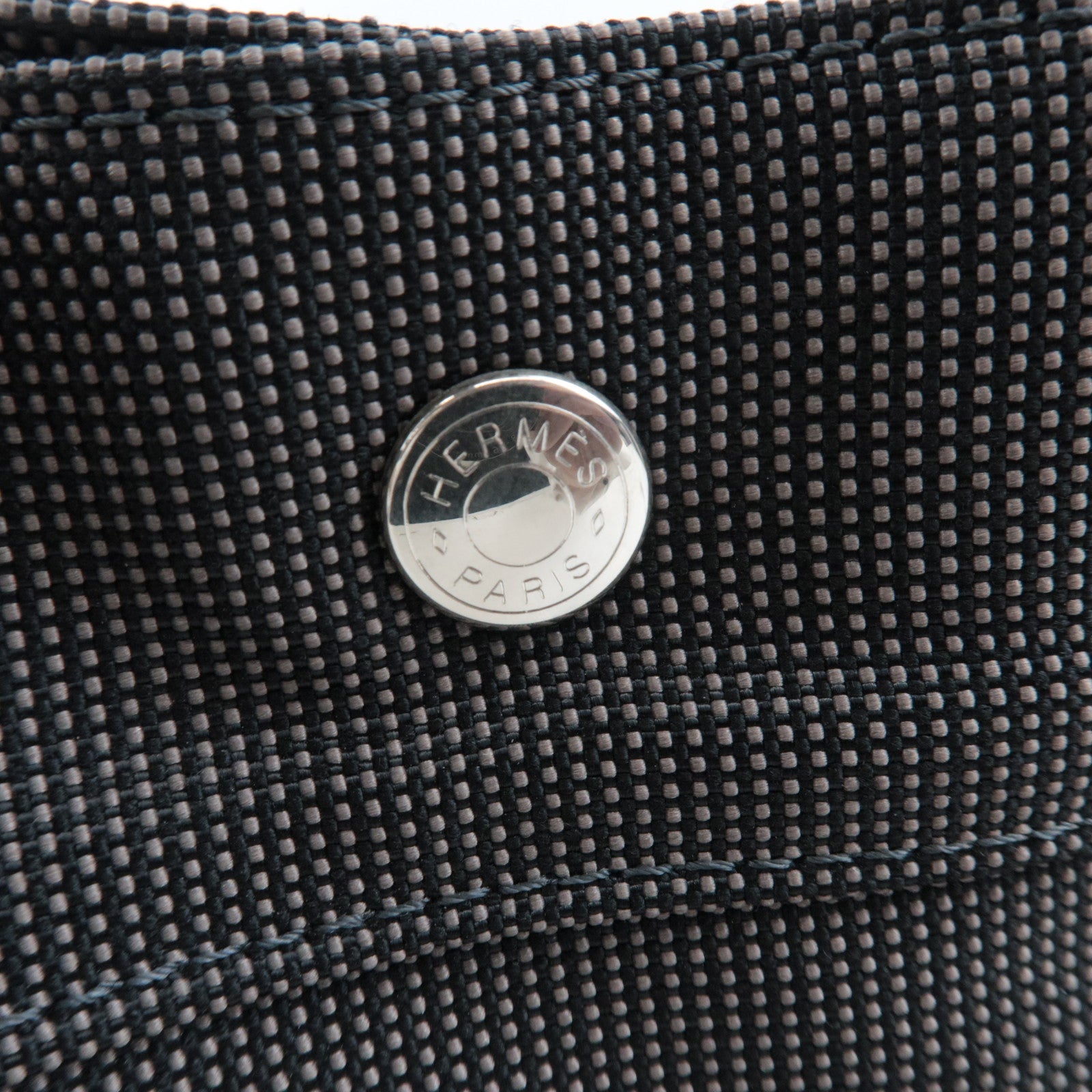 HERMES Her Line GM Tote Bag Canvas Gray