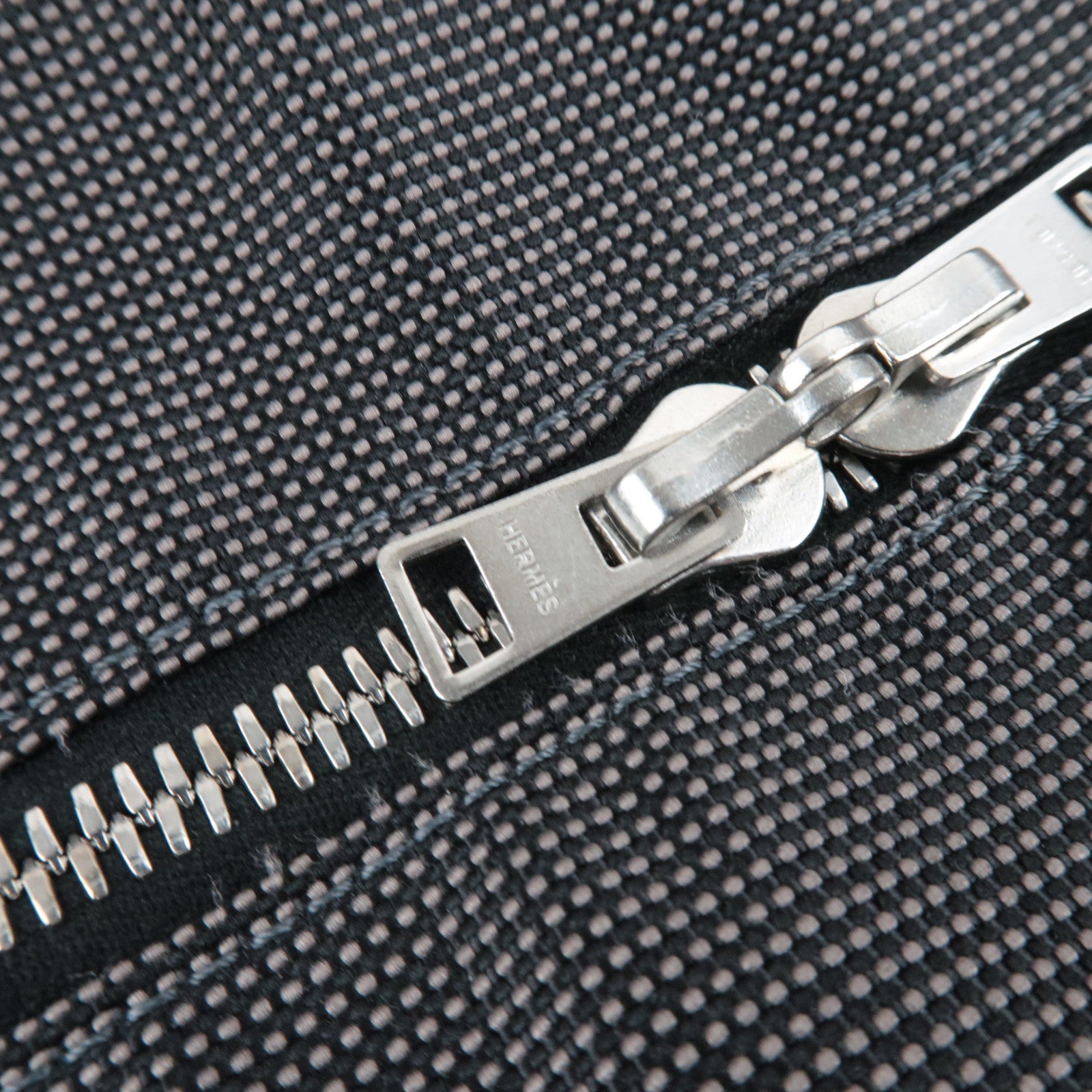 HERMES Her Line GM Tote Bag Canvas Gray