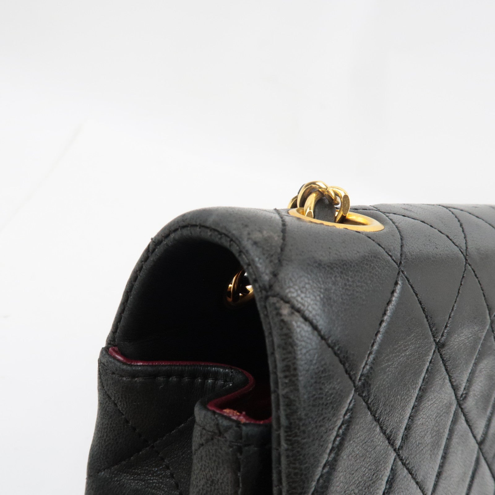 CHANEL Matelasse Double Chain Shoulder Bag Lambskin Black 1439244 *Dust Bag, G Card