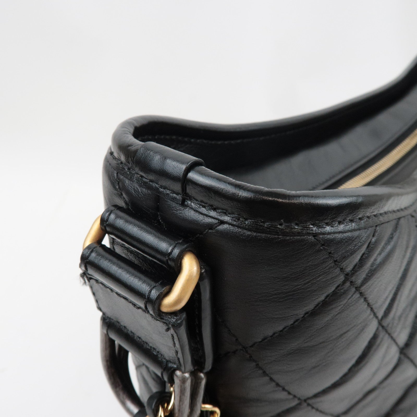 CHANEL Gabrielle Large Hobo Bag Calf Black A93825 24577060 *Dust Bag, G Card