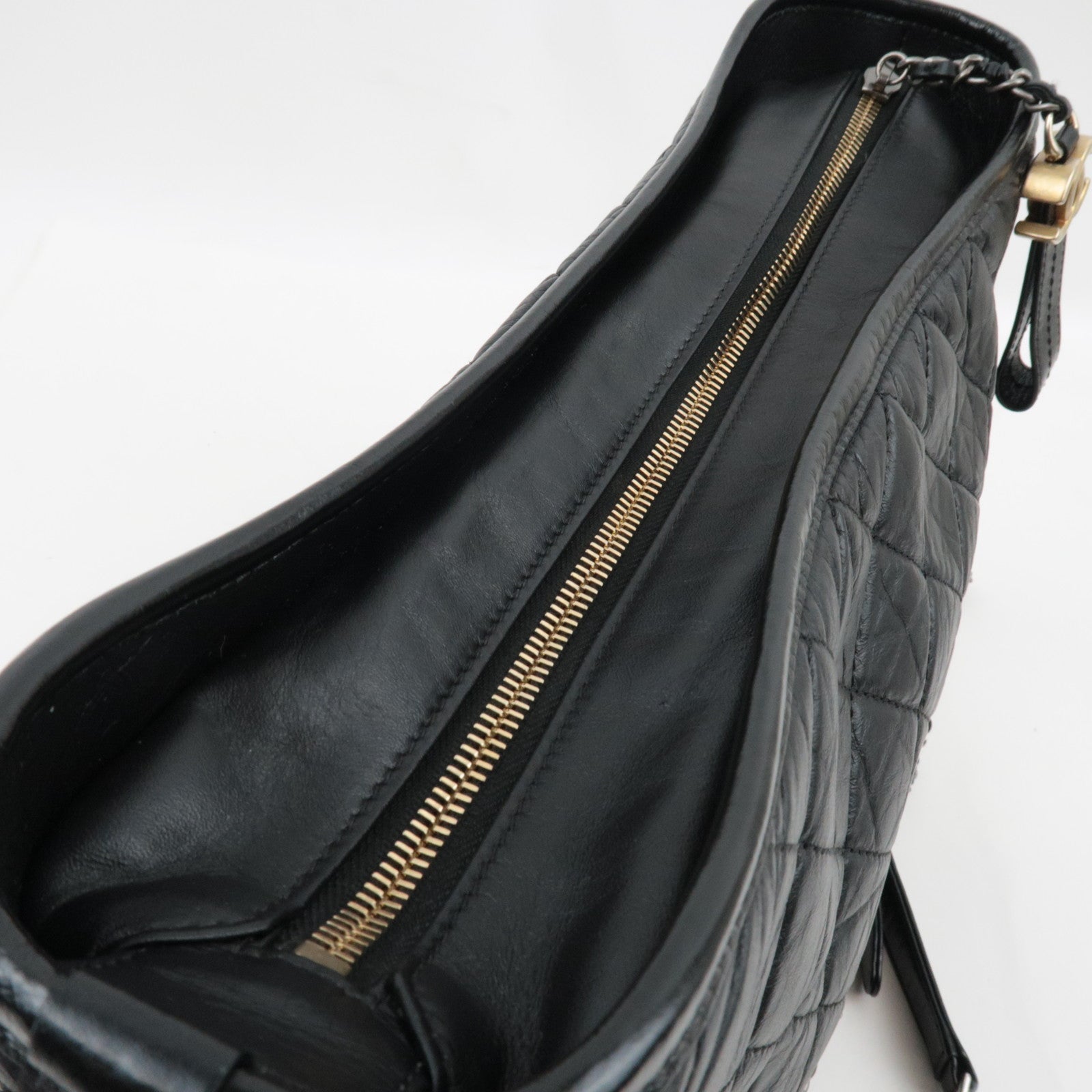 CHANEL Gabrielle Large Hobo Bag Calf Black A93825 24577060 *Dust Bag, G Card